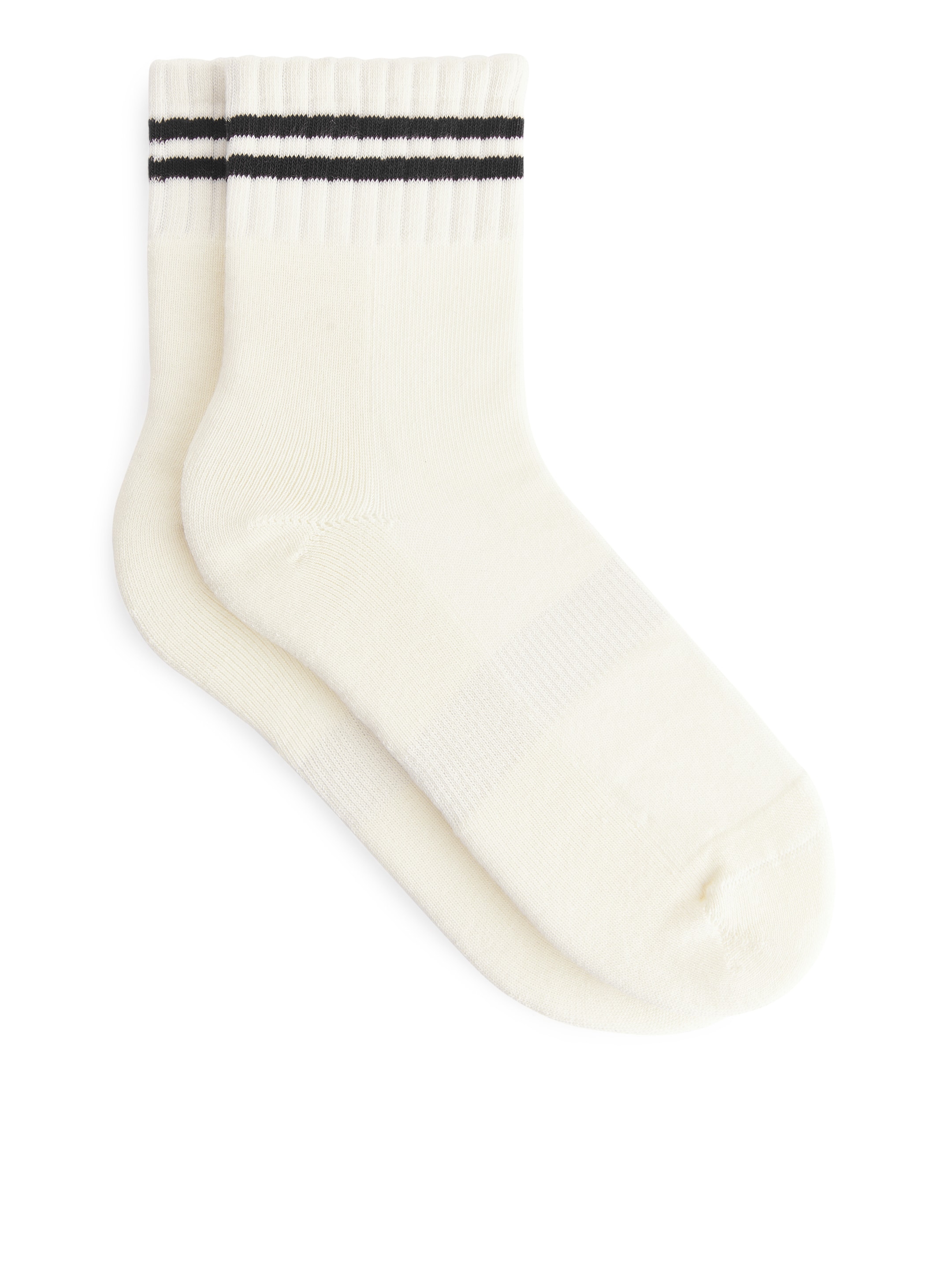 Ribbade sportstrumpor - Vit/Svart - Men - StillMedia/DescriptiveStillLife - 4
