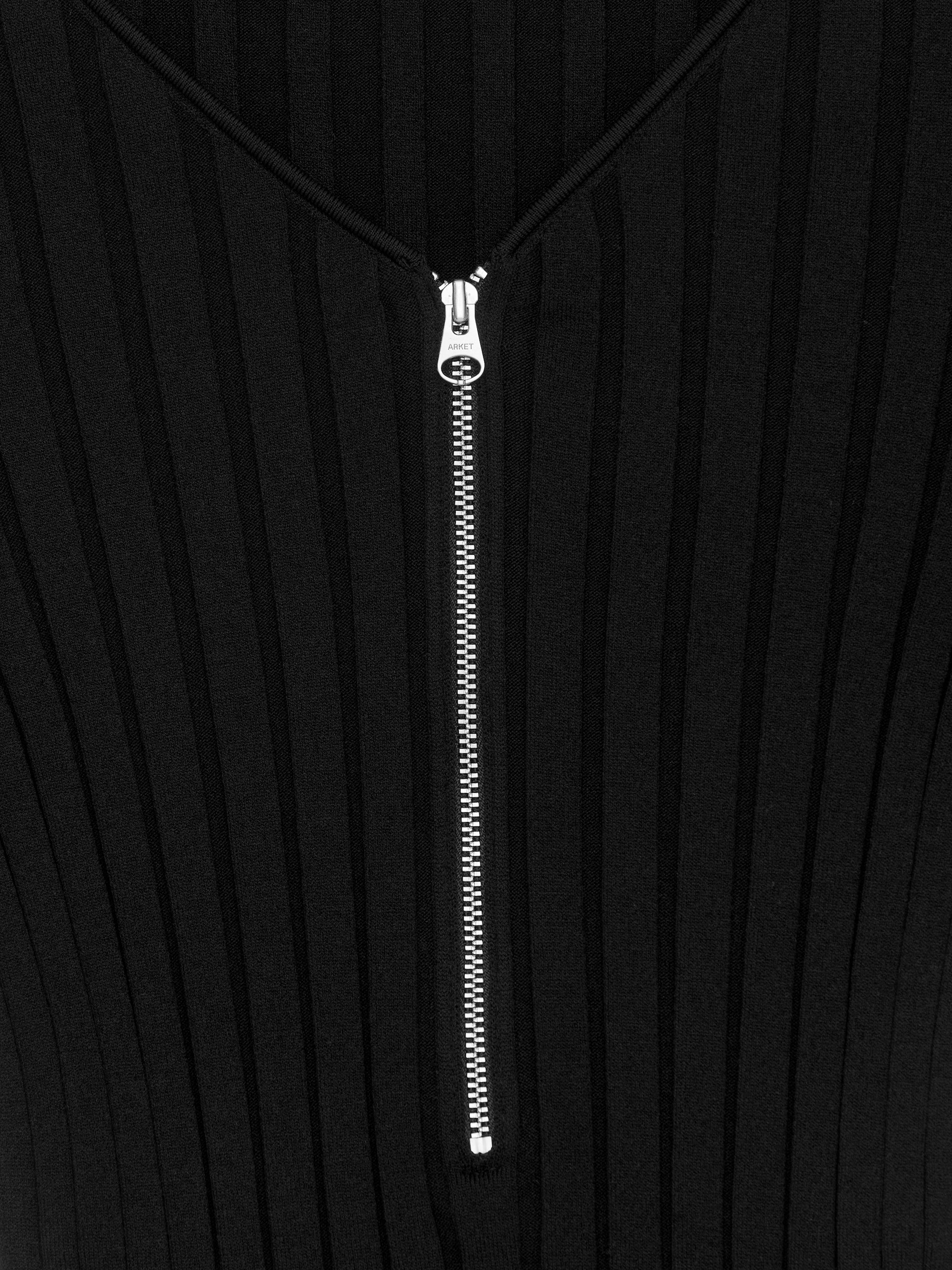 Pull côtelé demi-zippé - Noir - Slim fit - Femme - StillMedia/DescriptiveDetail - 2