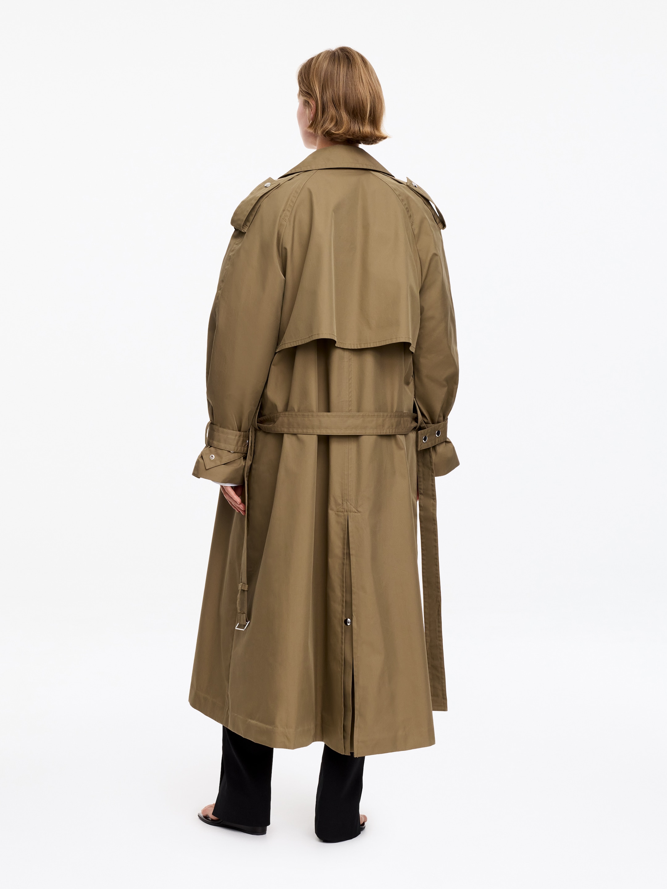 Lockerer Trenchcoat - Graubraun - Loose Fit - women - StillMedia/Lookbook - 4