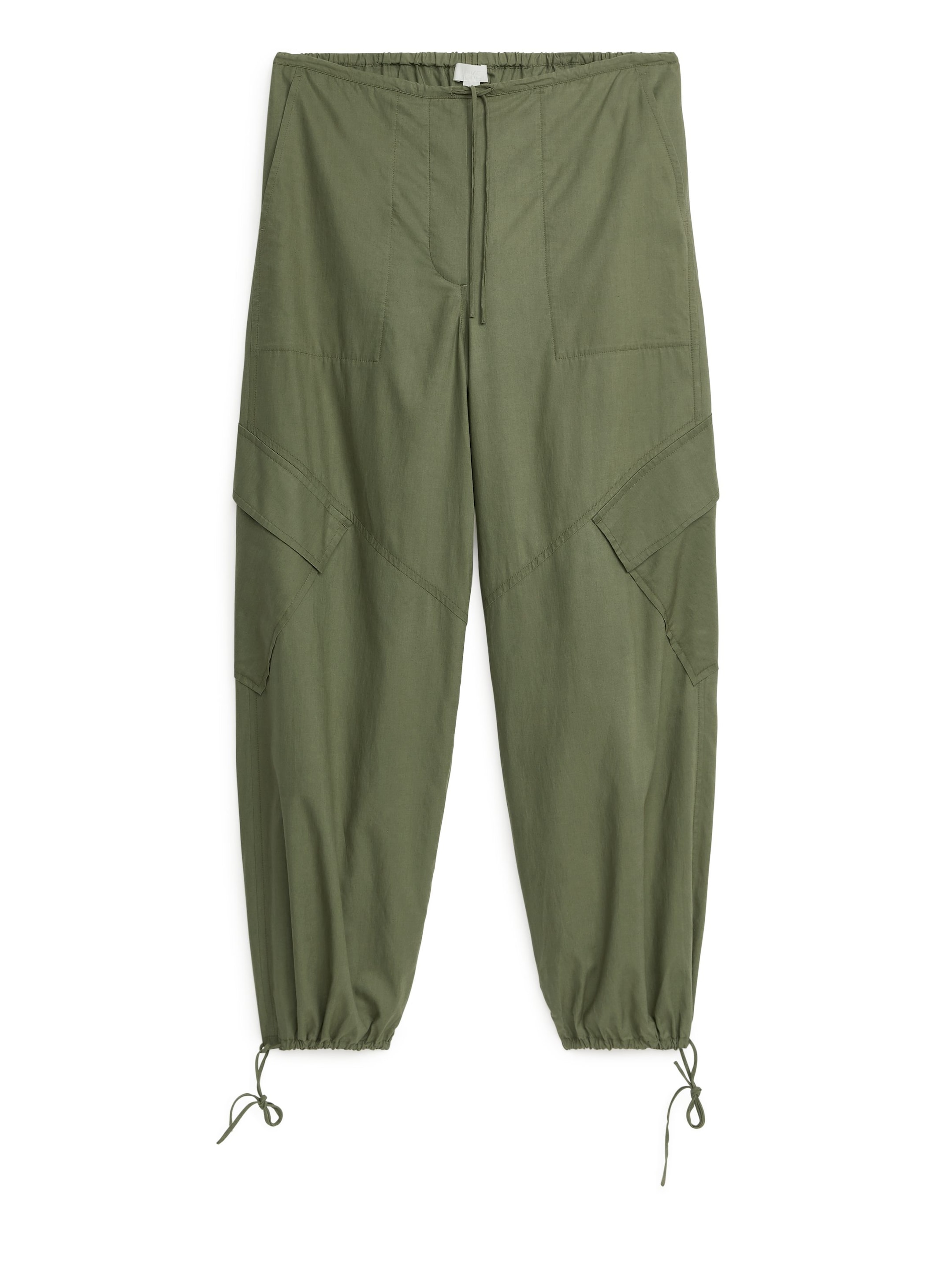 View larger image: Lyocell Blend Cargo Trousers - Khaki Green - Ladies | H&M GB 1