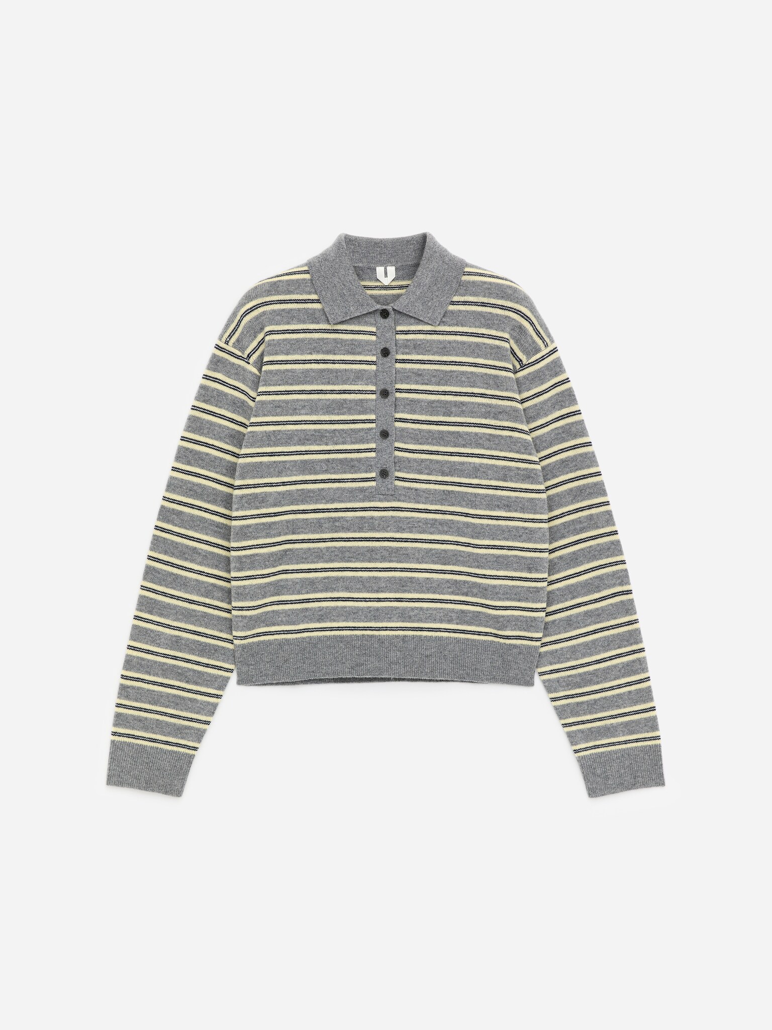 Wool Polo Jumper - Grey/Yellow/Black/Brown/Grey/Pink - 2