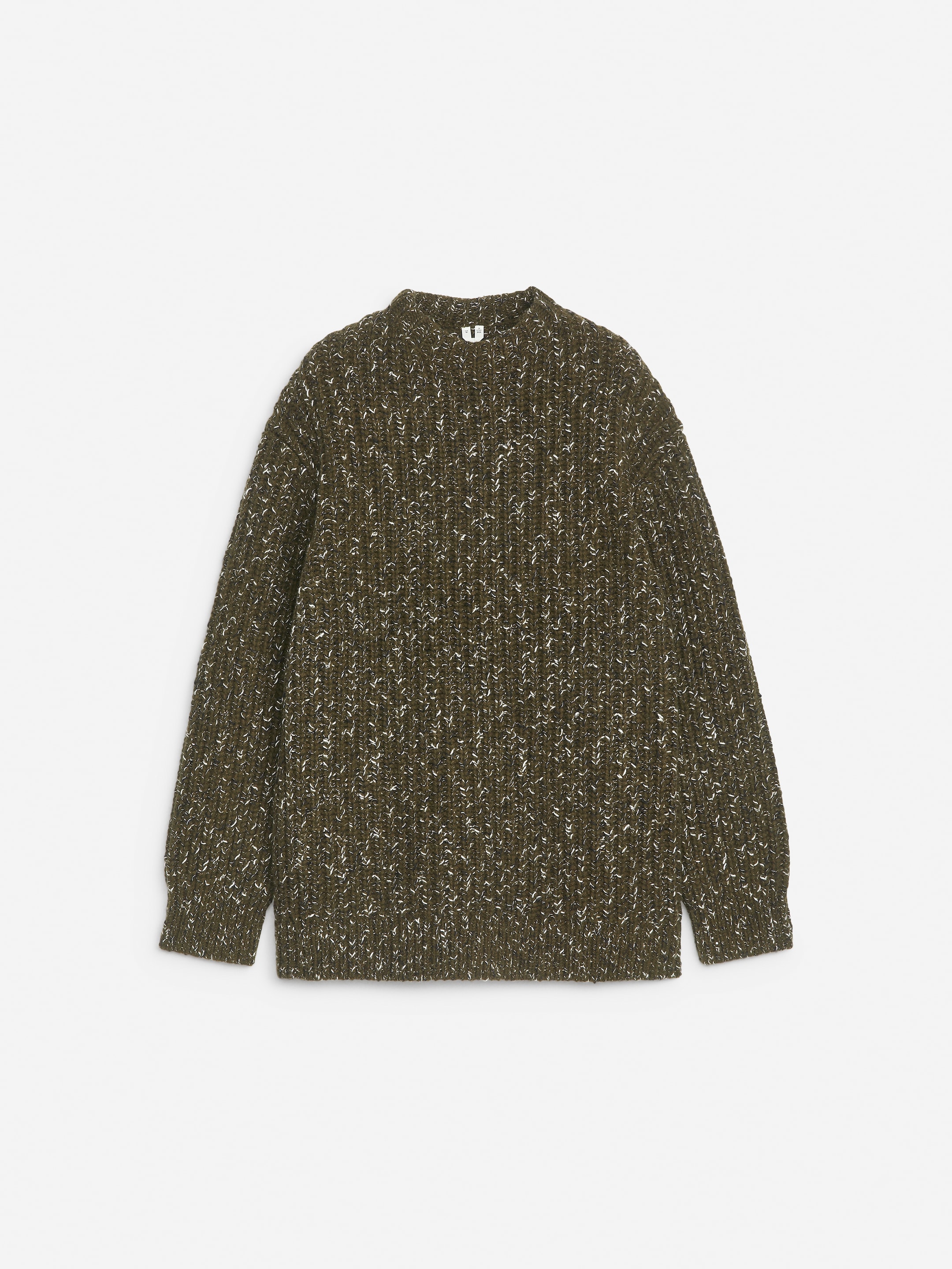 Knitted Jumper - Khaki Green Melange - Regular fit - Women - StillMedia/DescriptiveStillLife - 2