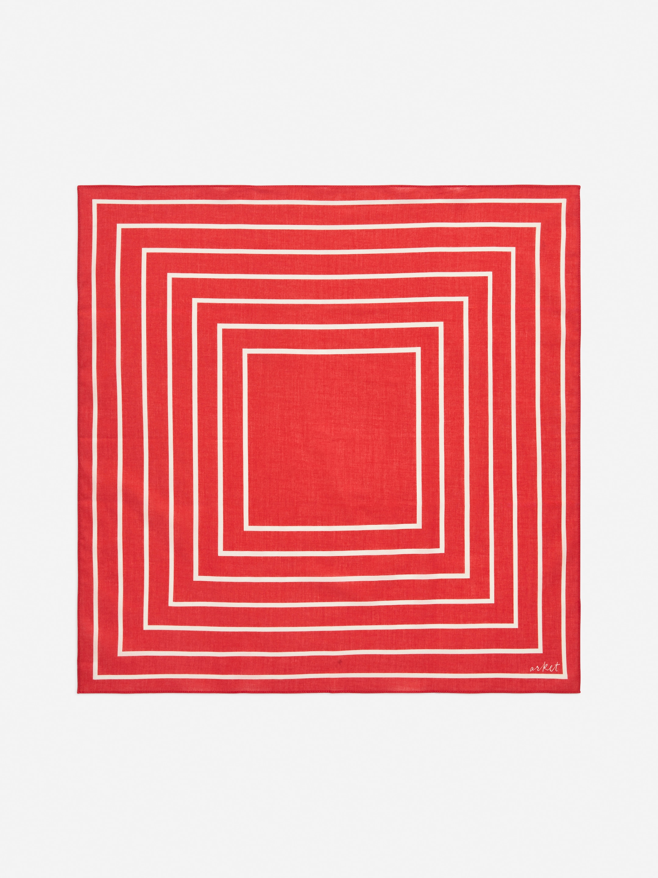 Cotton Bandana - Red/White - Men - StillMedia/DescriptiveStillLife - 3