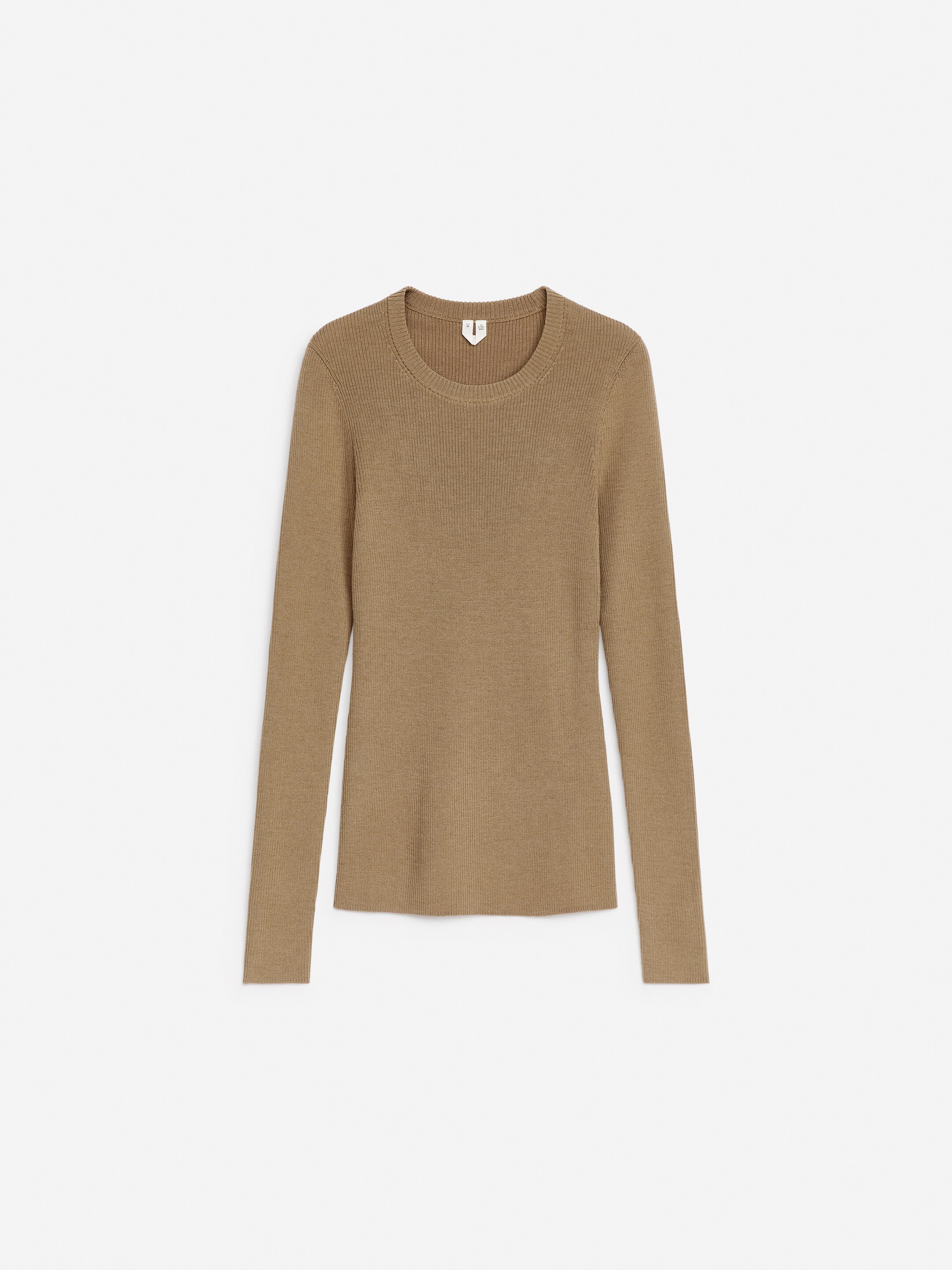 Grösseres Bild ansehen: Rippstrick-Oberteil aus Merinowolle - Dunkelbeige - DAMEN | H&M CH 5