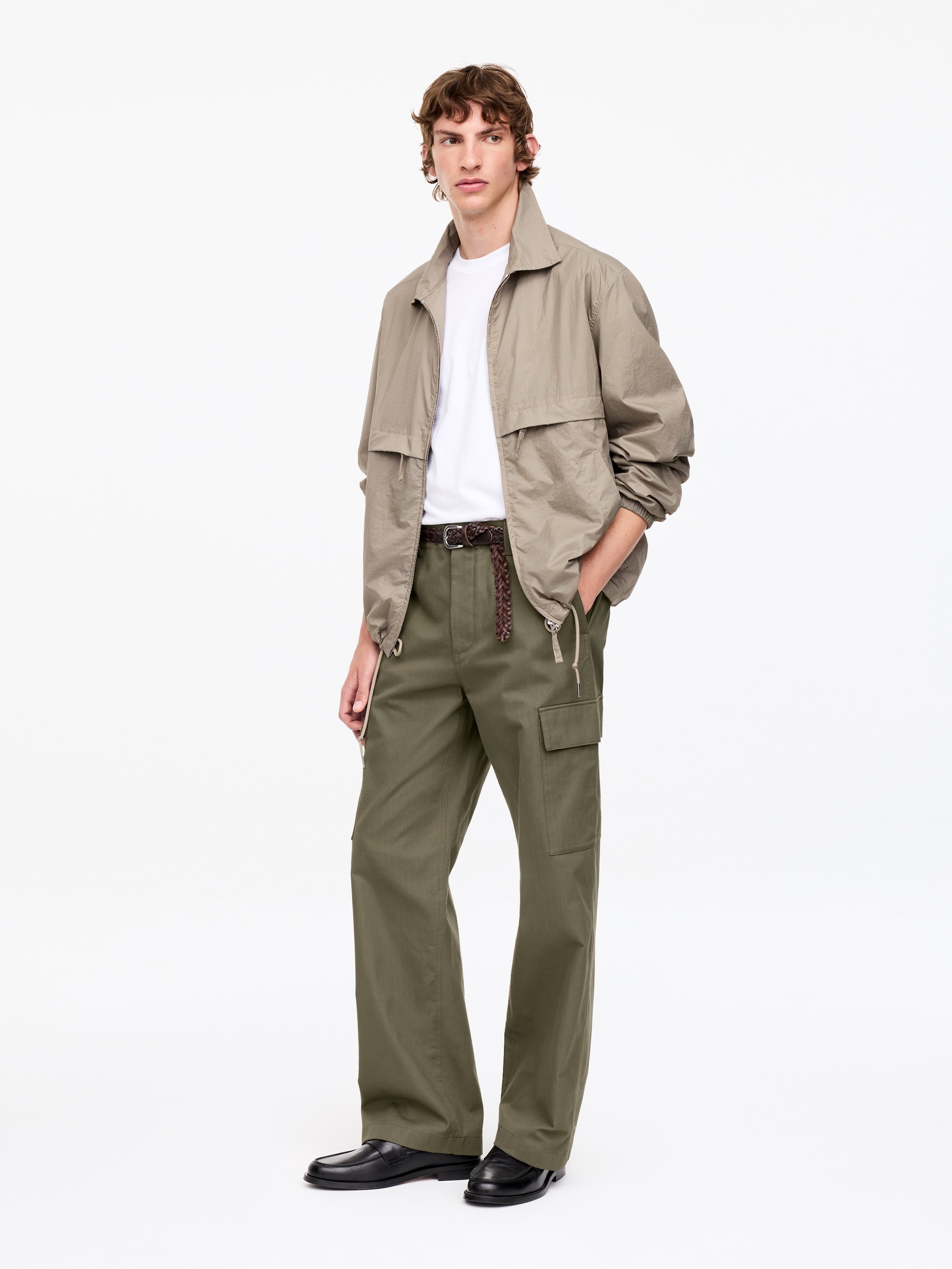 Wide Cotton Cargo Trousers - Khaki Green - Oversized - men - StillMedia/Lookbook - 5
