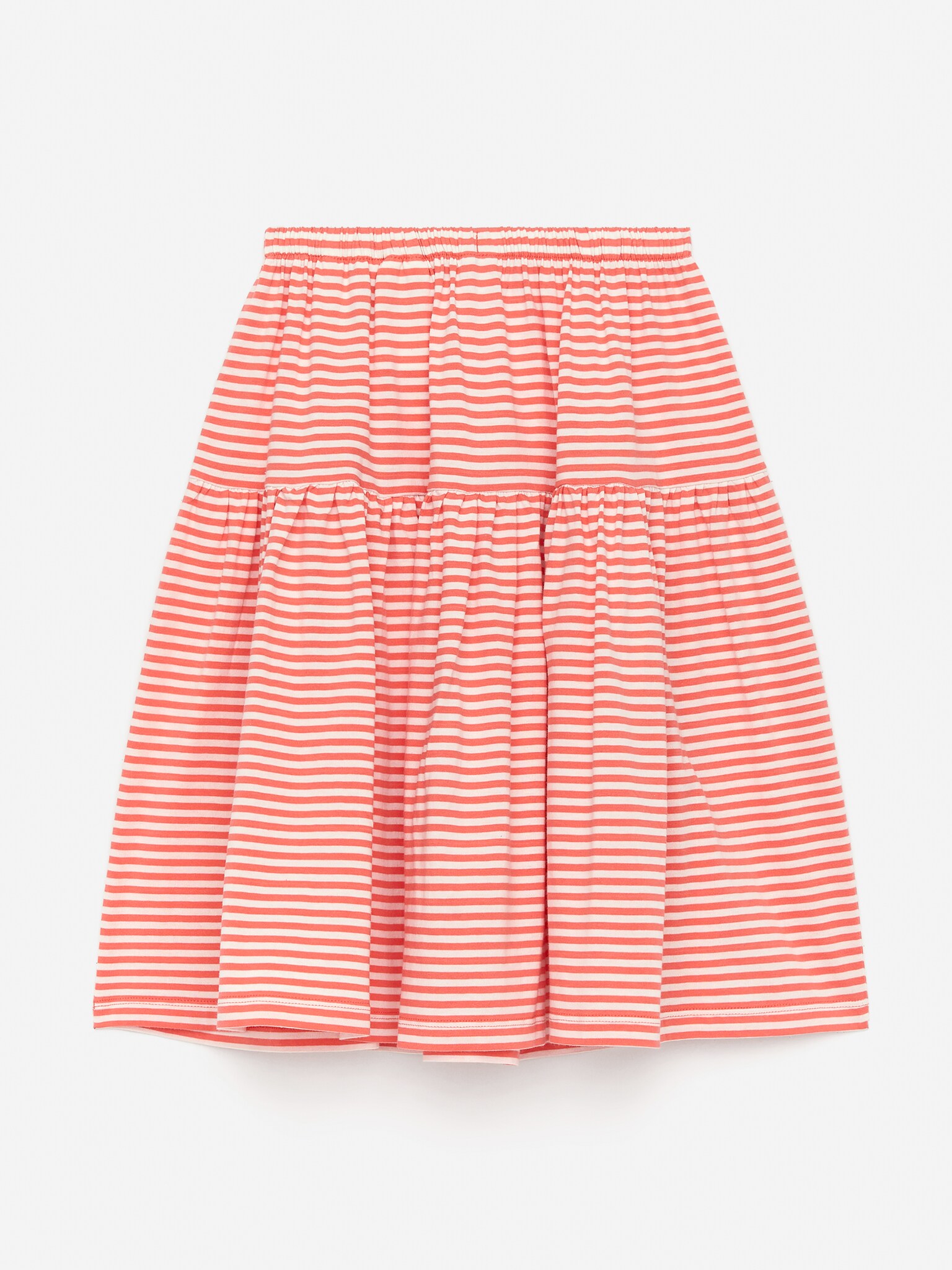 Bavlnená sukňa - Broskyňová/Biela - 3