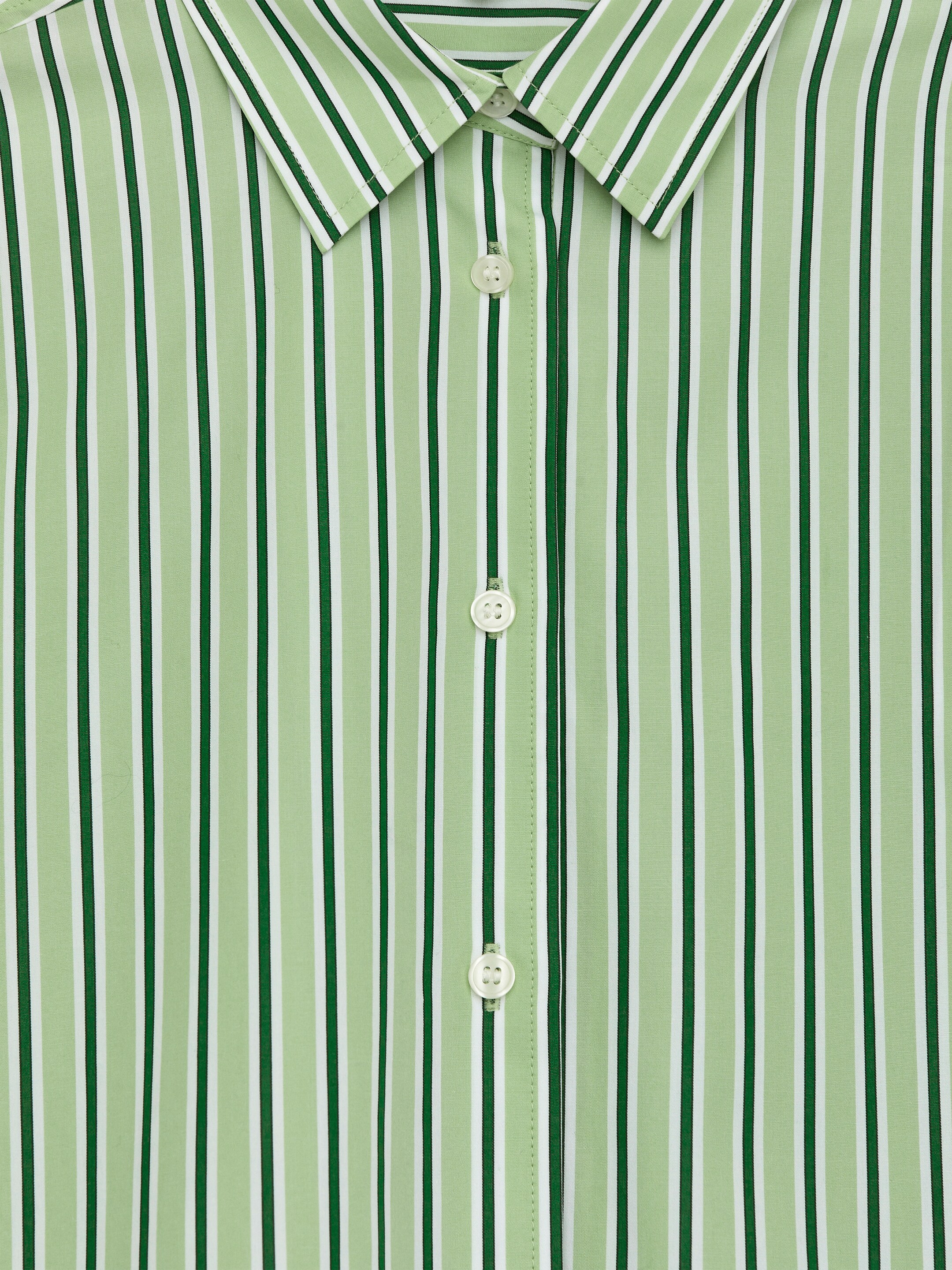 Ver imagem maior: Camisa de manga comprida em algodão - Branco/verde - SENHORA | H&M PT 2