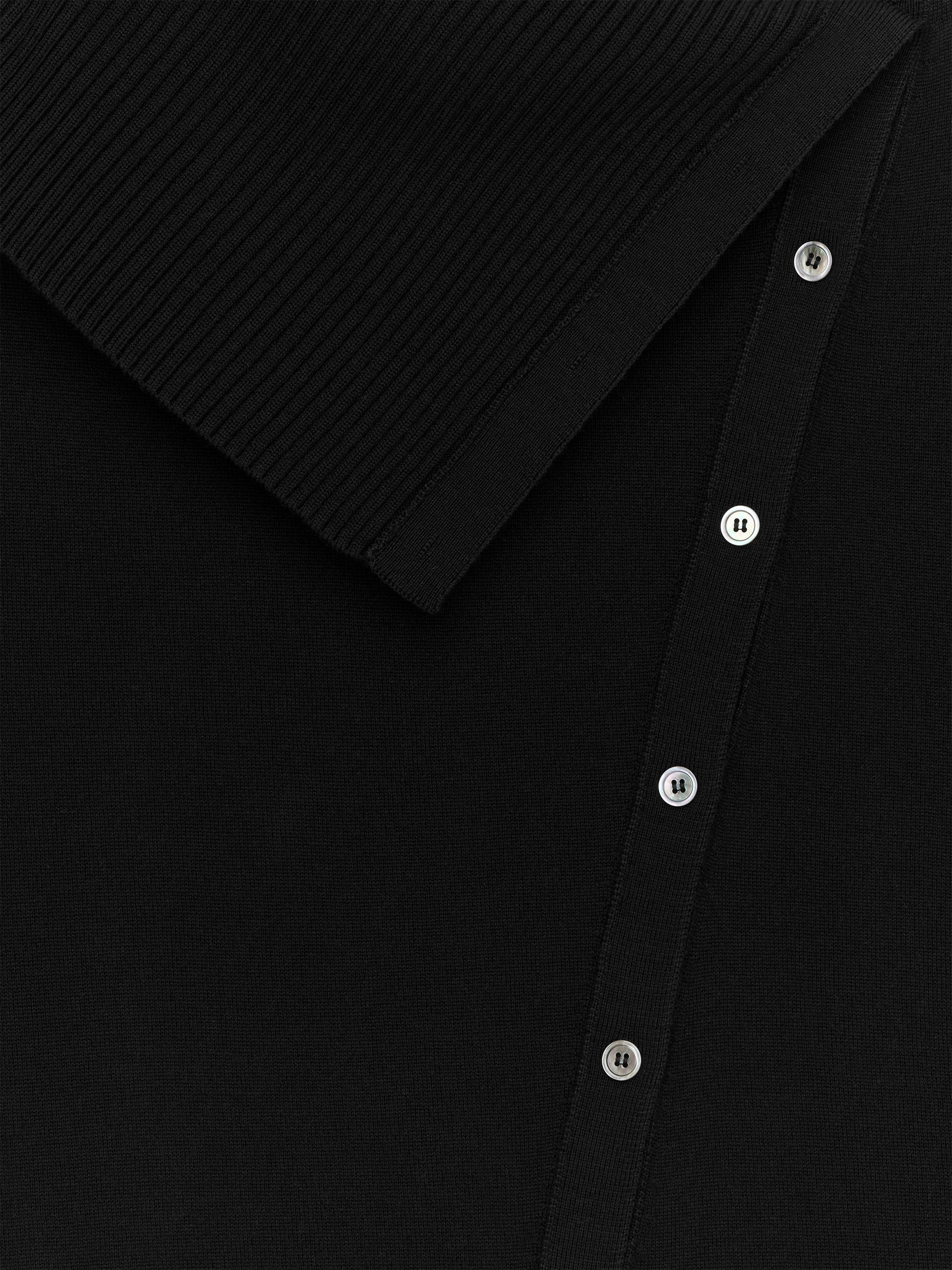 Twisted Wool Cardigan - Black - Regular fit - Women - StillMedia/DescriptiveDetail - 1