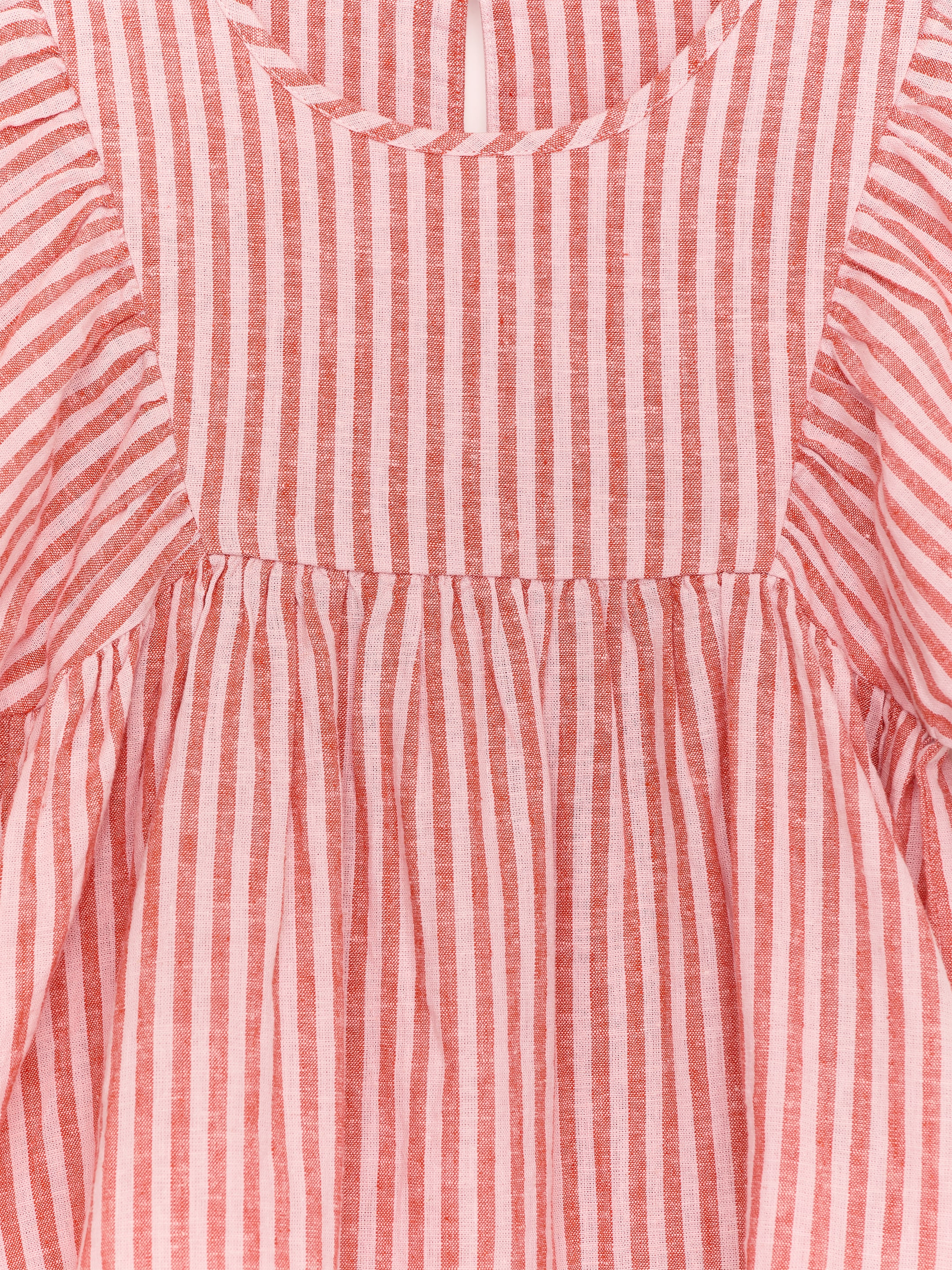 Cotton Linen Dress - Red/White - Regular fit - Children - StillMedia/DescriptiveDetail - 2