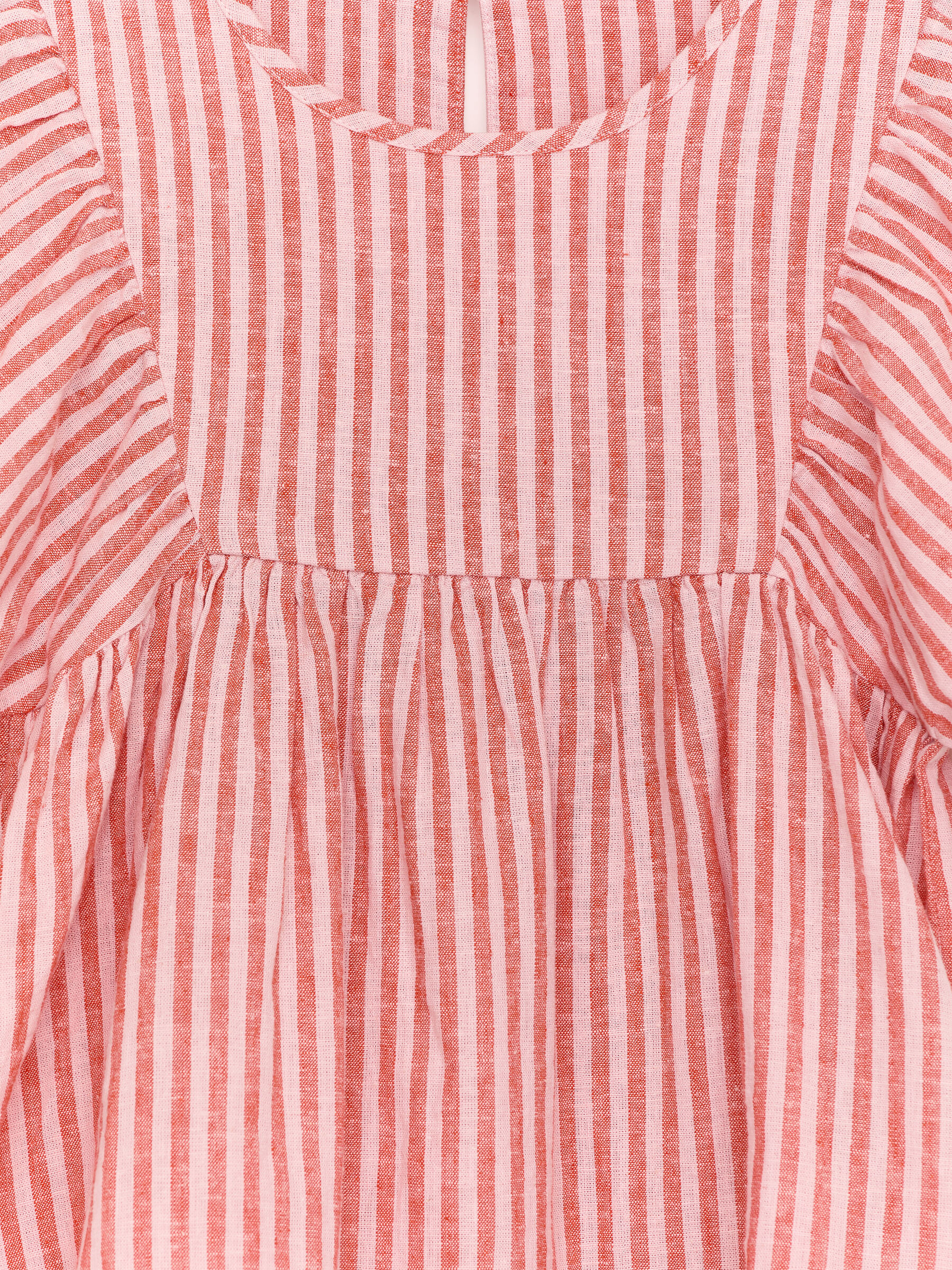 Cotton Linen Dress - Red/White - Regular fit - Children - StillMedia/DescriptiveDetail - 2