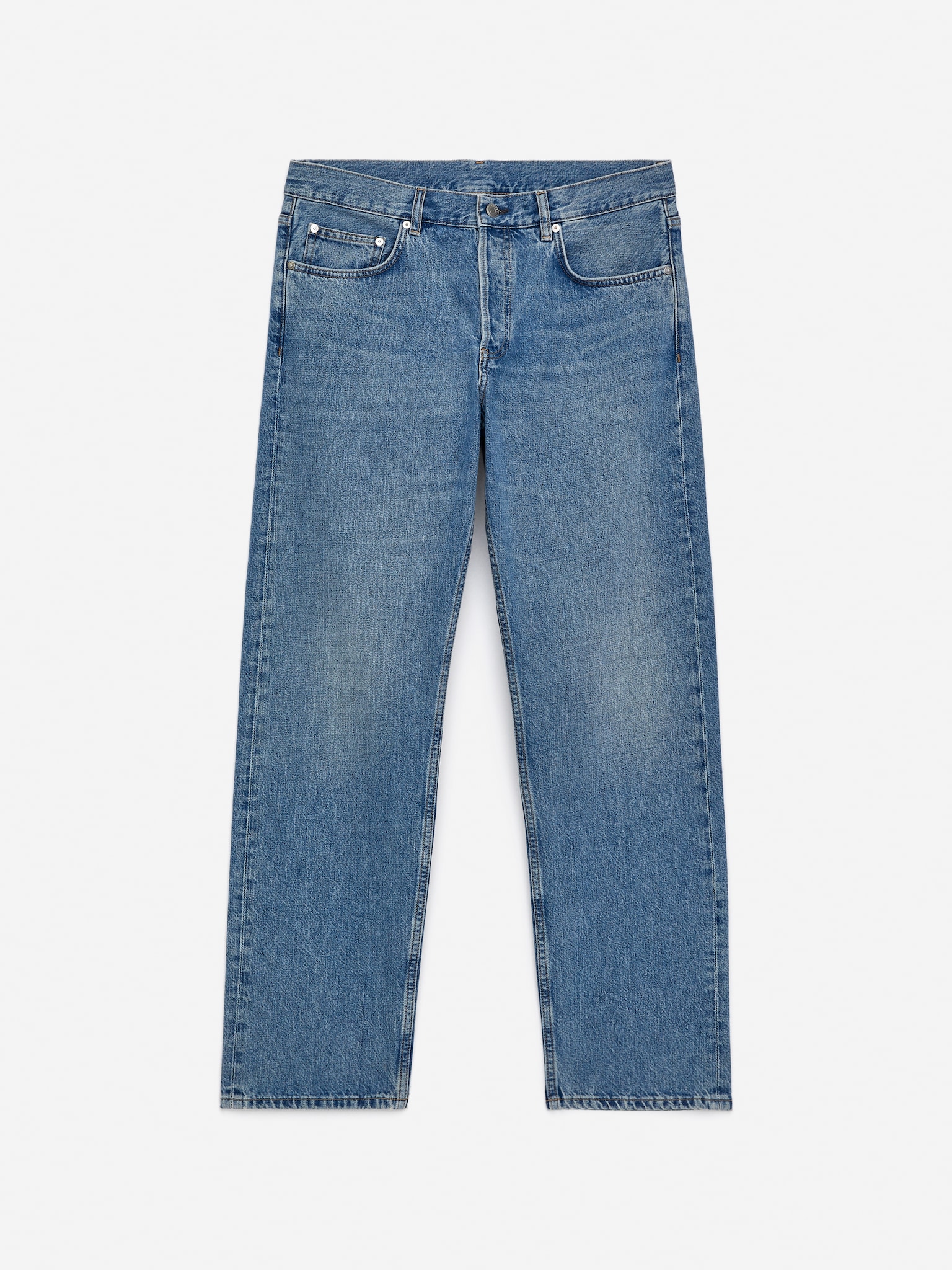 CLIFF regular fit rechte jeans - Middenblauw/Raw blue - 2