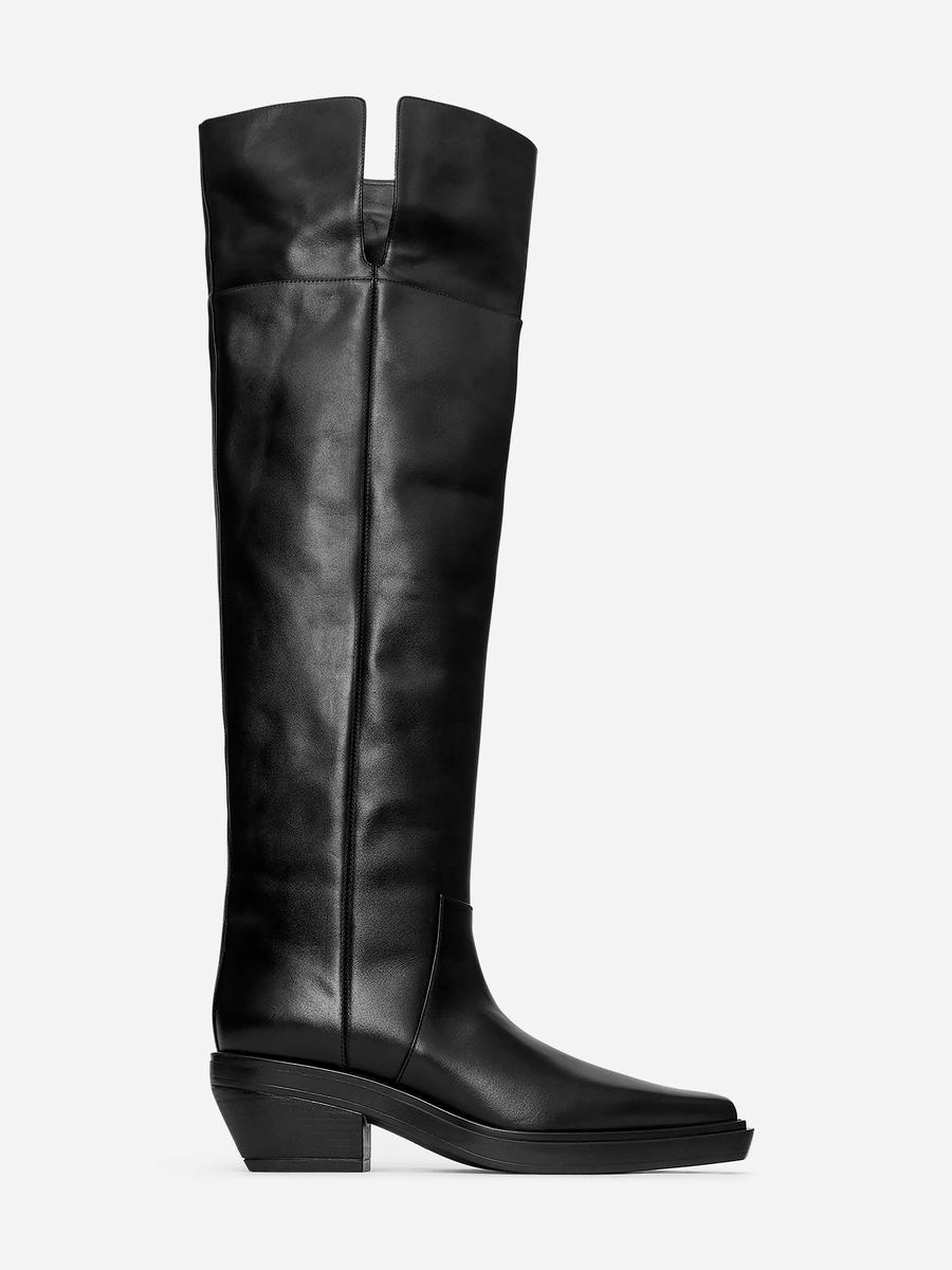 ARKET Women's  Over-The-Knee Leather Boots Black,  size 41