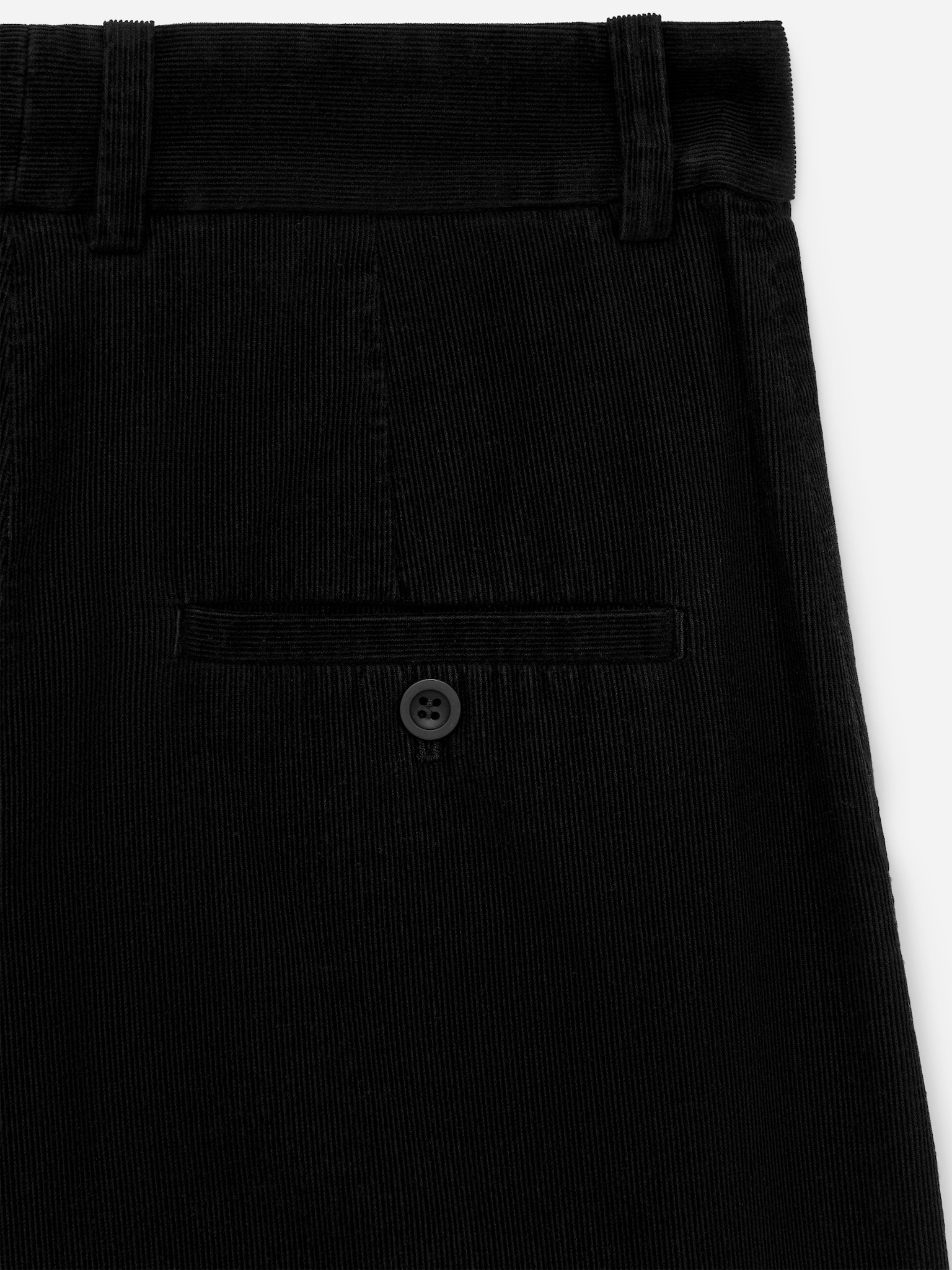 High-Waist Corduroy Trousers - Black/Brown - 4