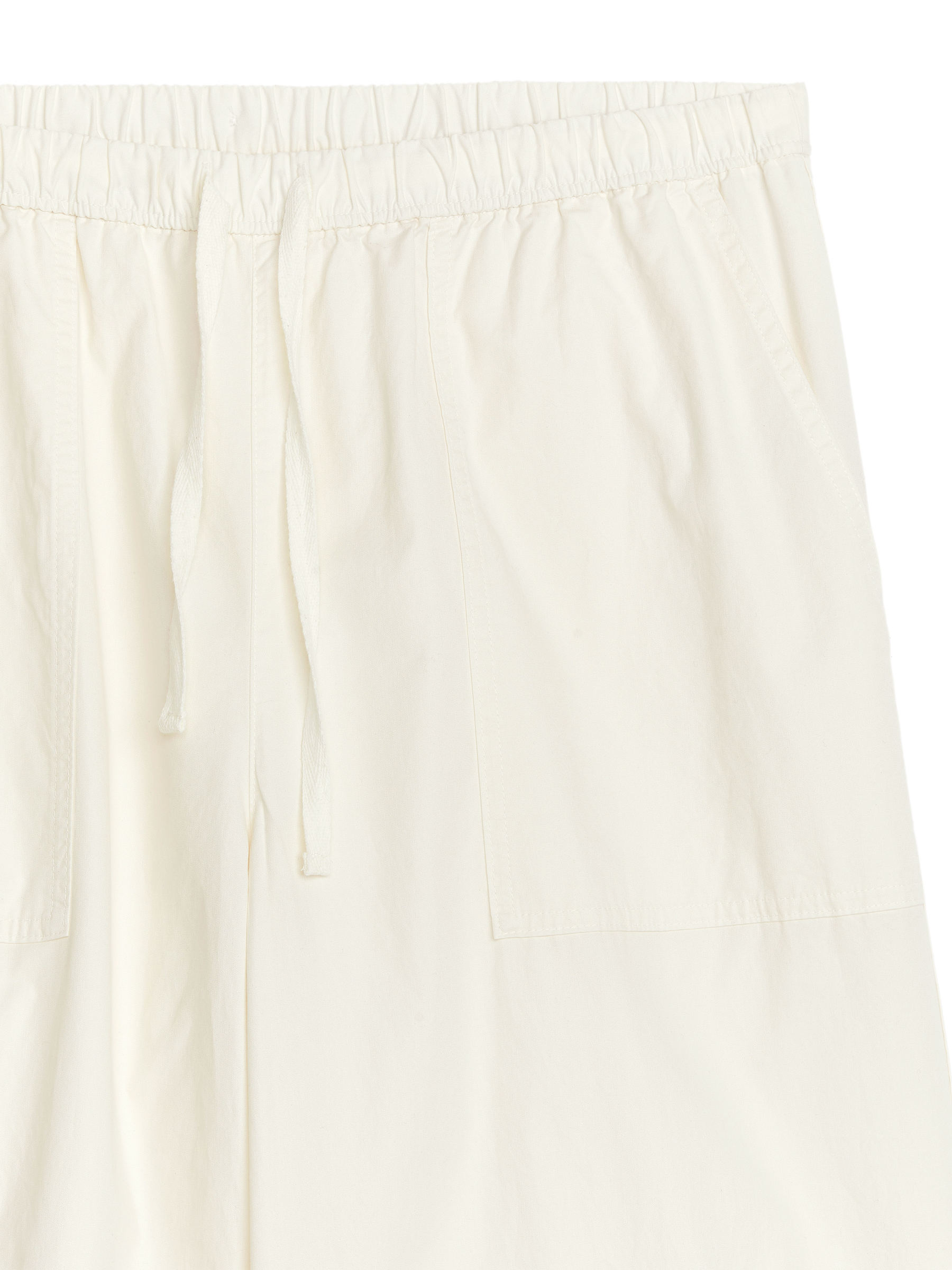 Hose aus gewaschener Baumwolle - Cremeweiß - Loose Fit - Damen - StillMedia/DescriptiveStillLife - 1