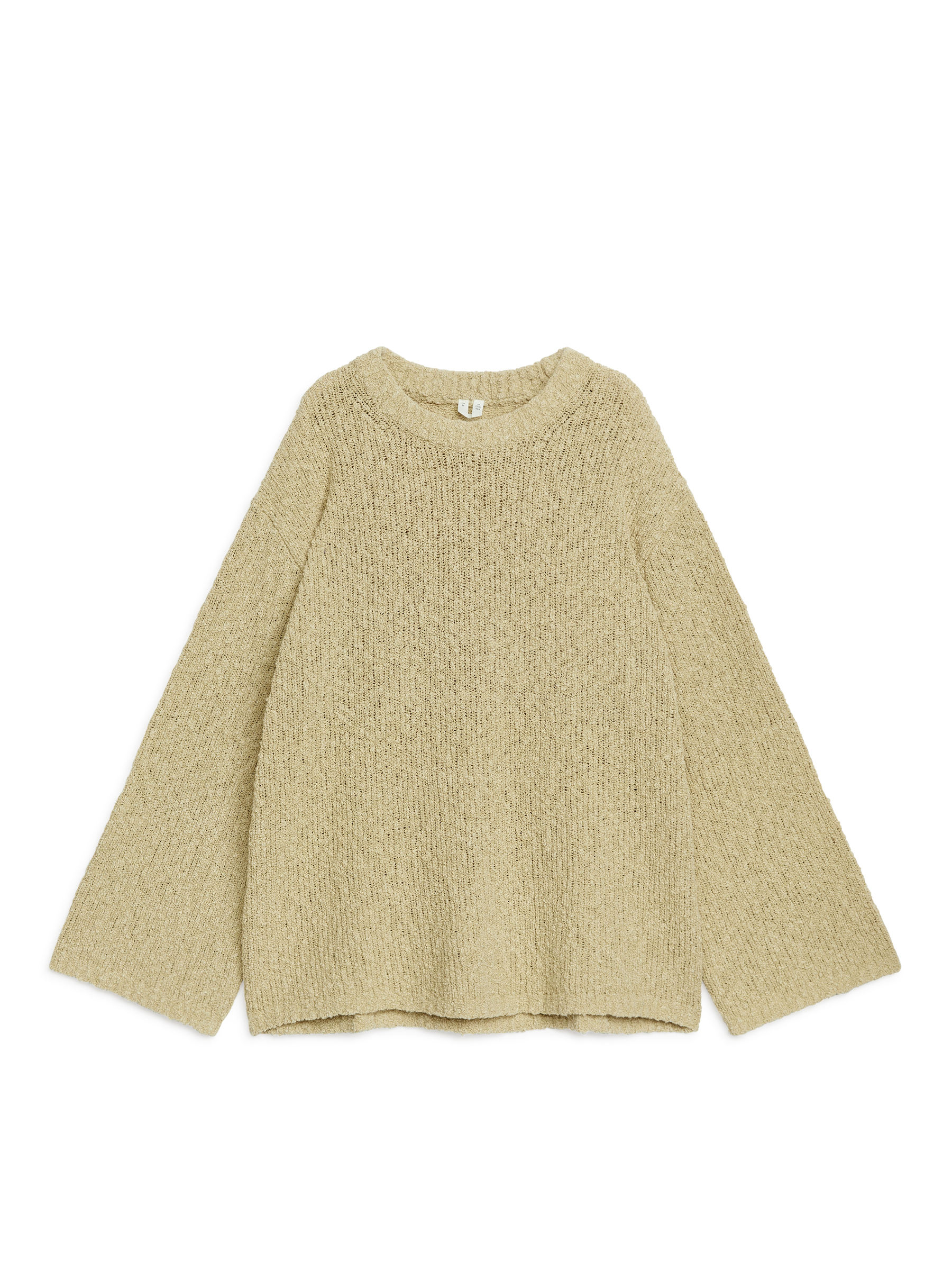 Open-Knit Jumper-Beige-7711