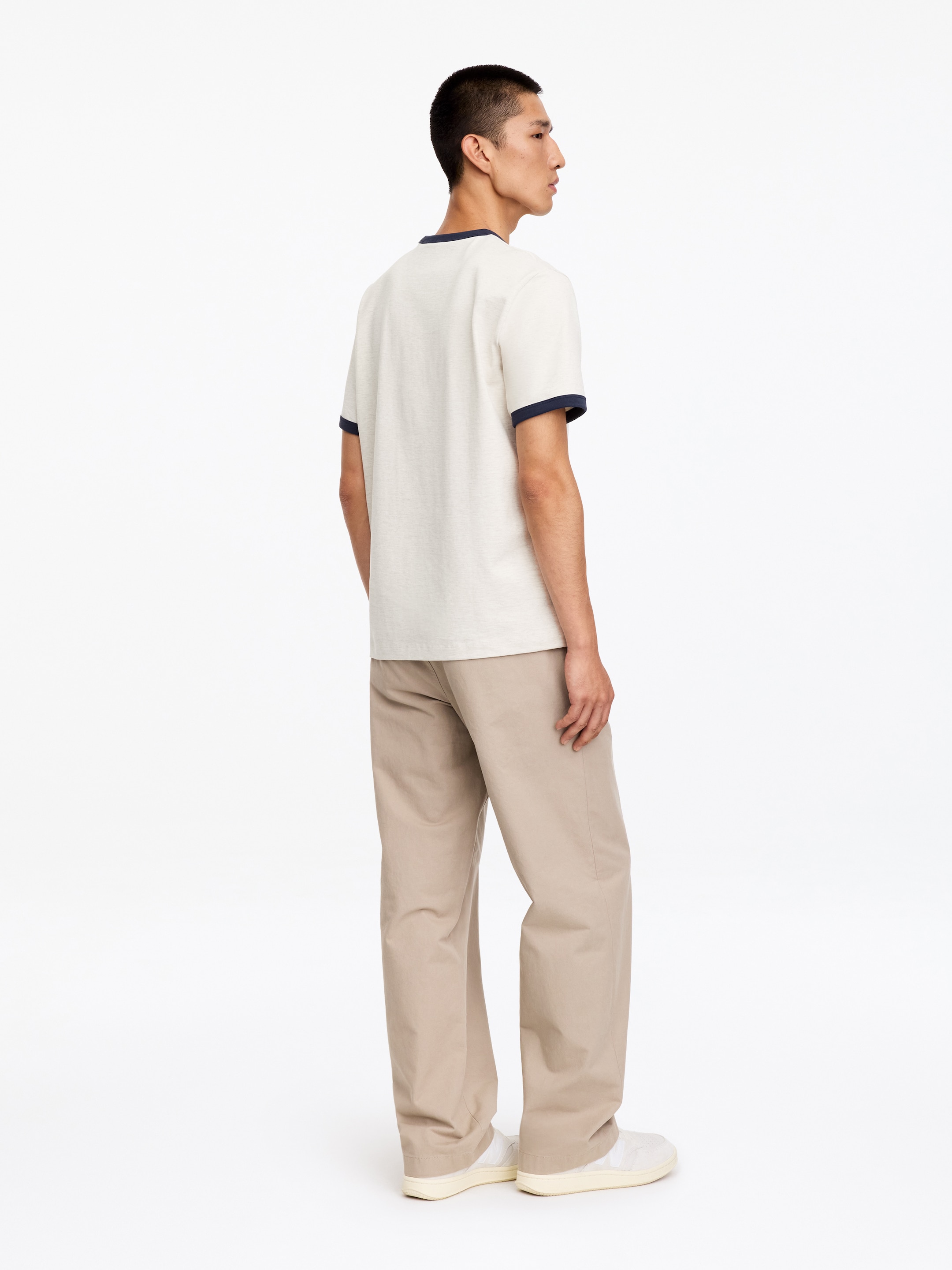 Camiseta entallada - Avena jaspeada/negro - Corte estándar - men - StillMedia/Lookbook - 8