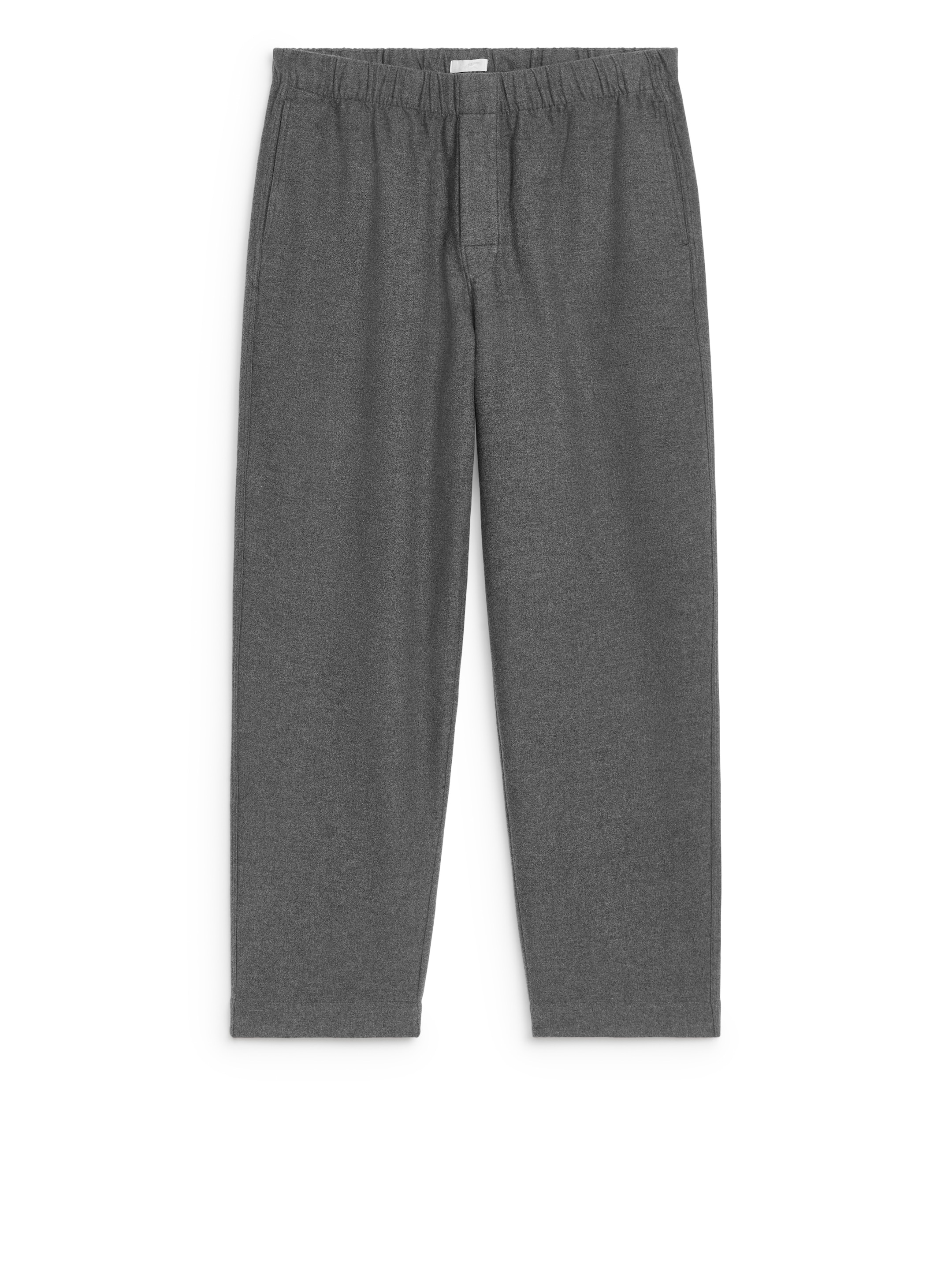 Pull-On Flannel Trousers - Grey - Loose fit - Men - StillMedia/DescriptiveStillLife - 2