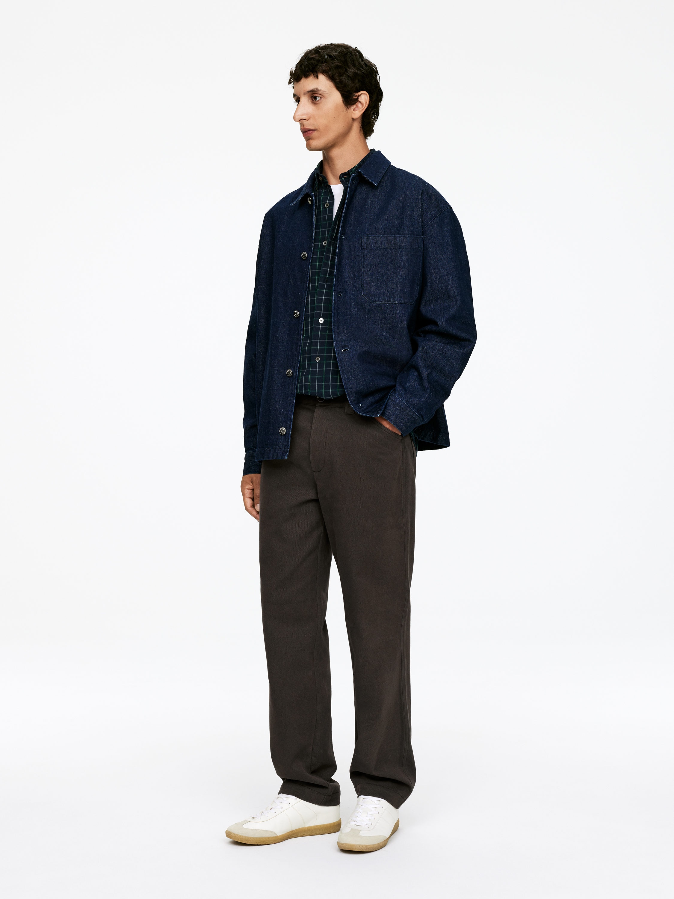 Cotton Moleskin Twill Trousers - Brown - Regular fit - Men - StillMedia/Lookbook - 3