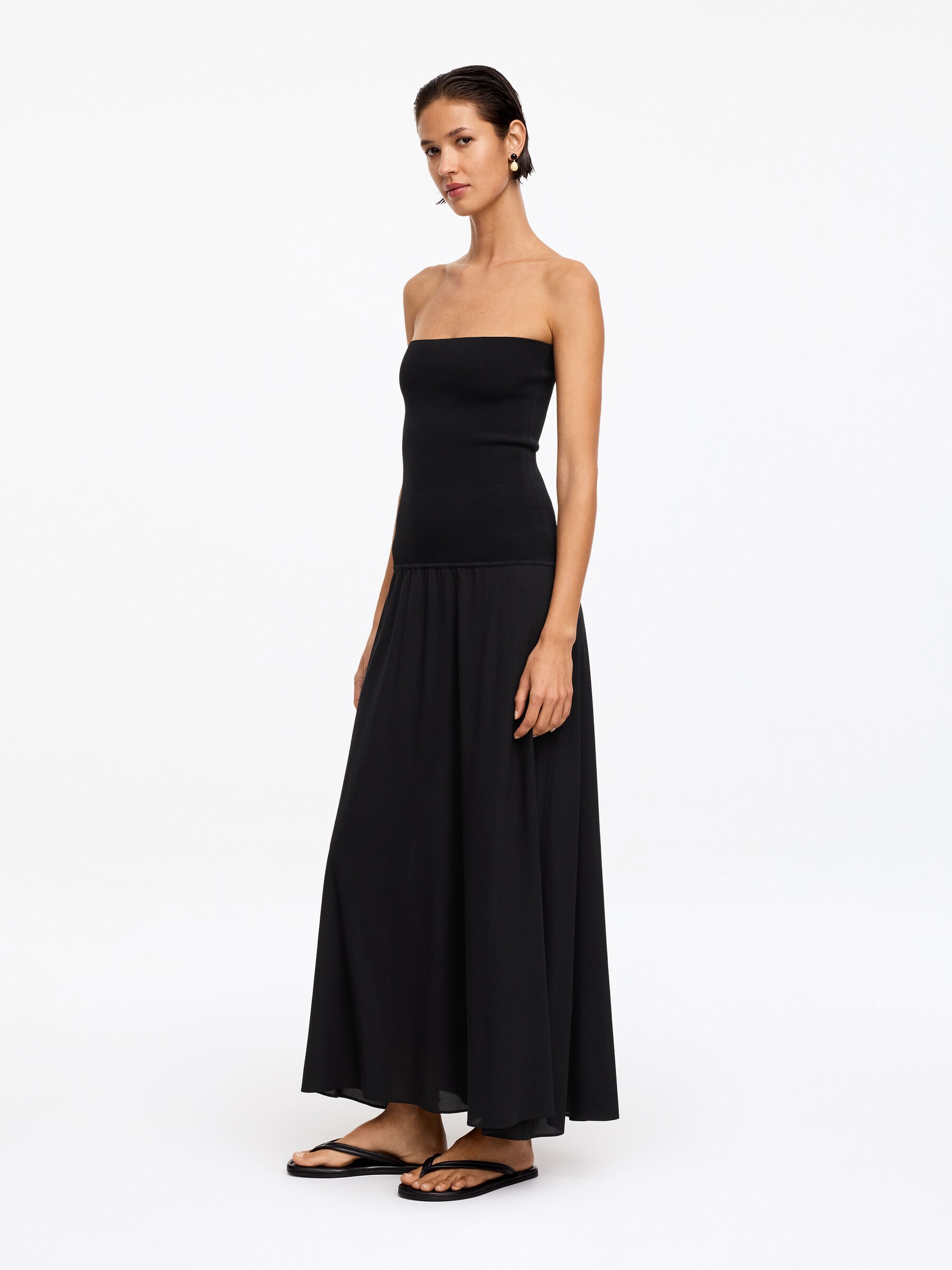 Maxikjol i siden - Svart - Regular fit - Women - StillMedia/Lookbook - 2