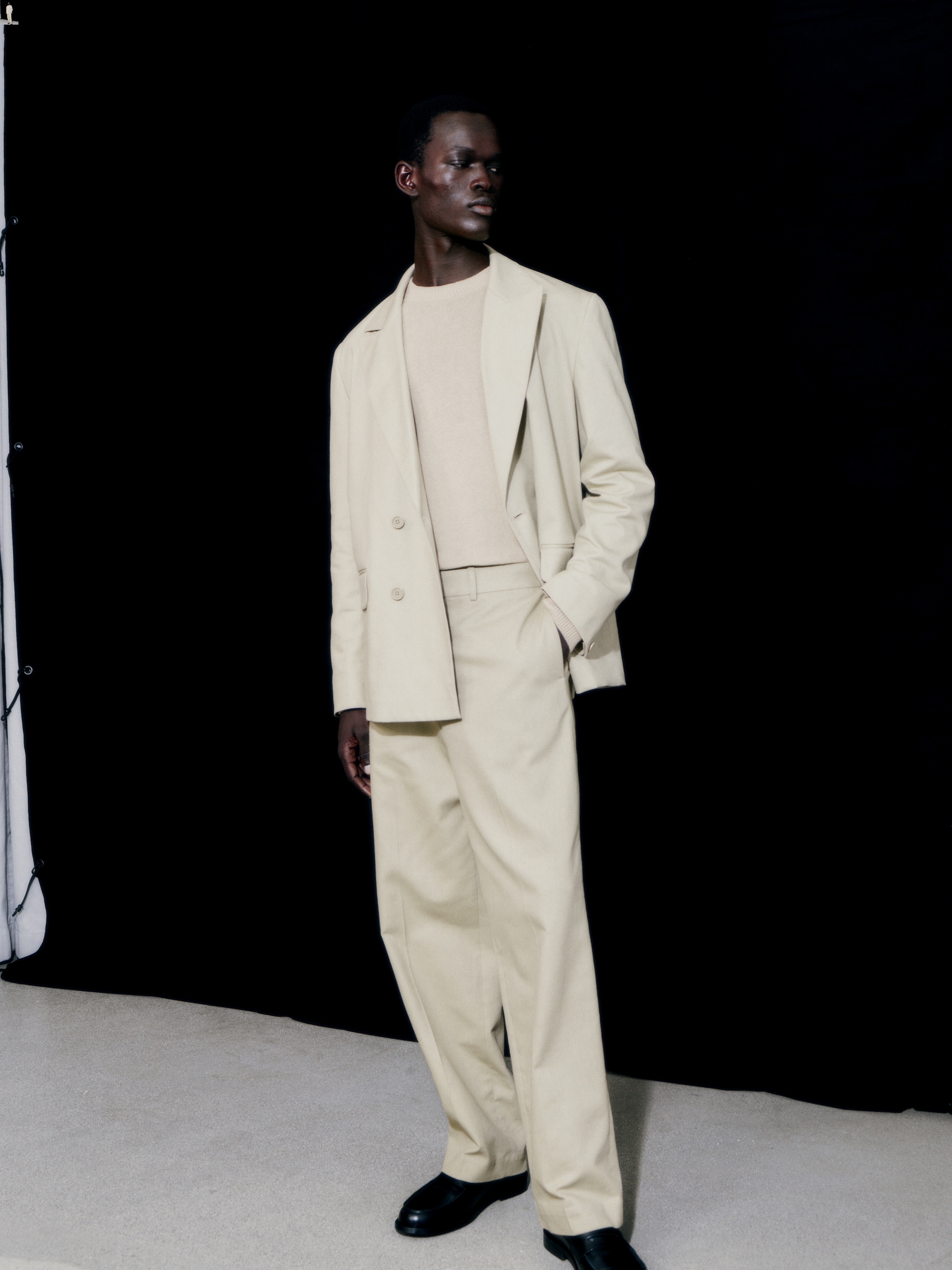 Dubbelknäppt kavaj - Ljus mullvad - Relaxed fit - Men - StillMedia/Environmental - 1