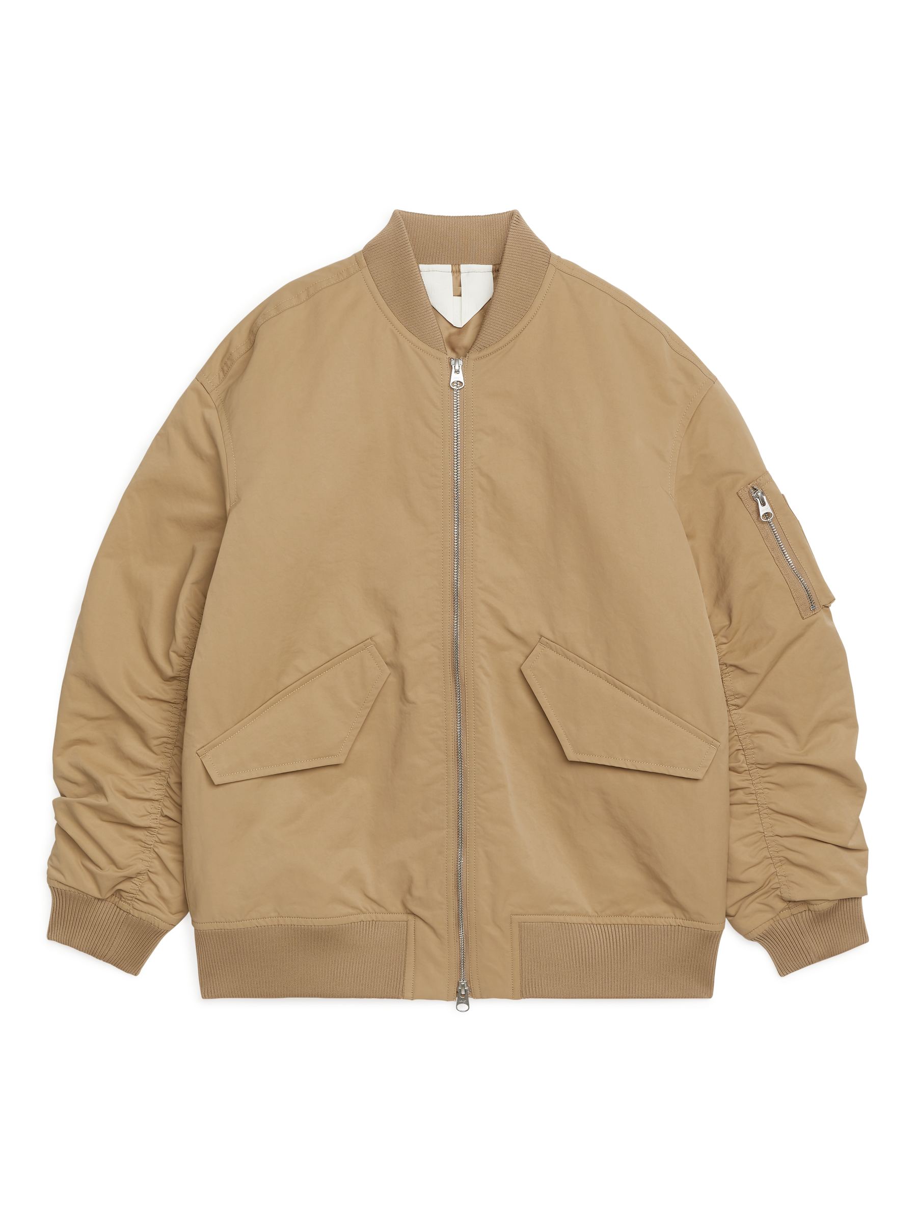 Padded Bomber Jacket - Beige - Women - StillMedia/DescriptiveStillLife - 1