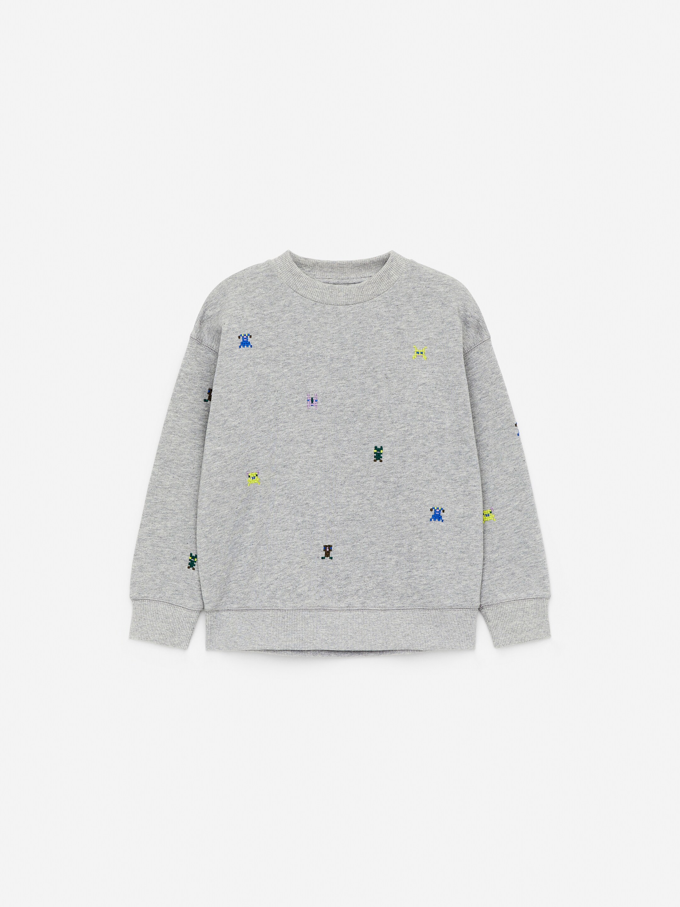 Zobacz większy obraz: Bluza z haftem - Szary/Potwory - Dziecko | H&M PL 1