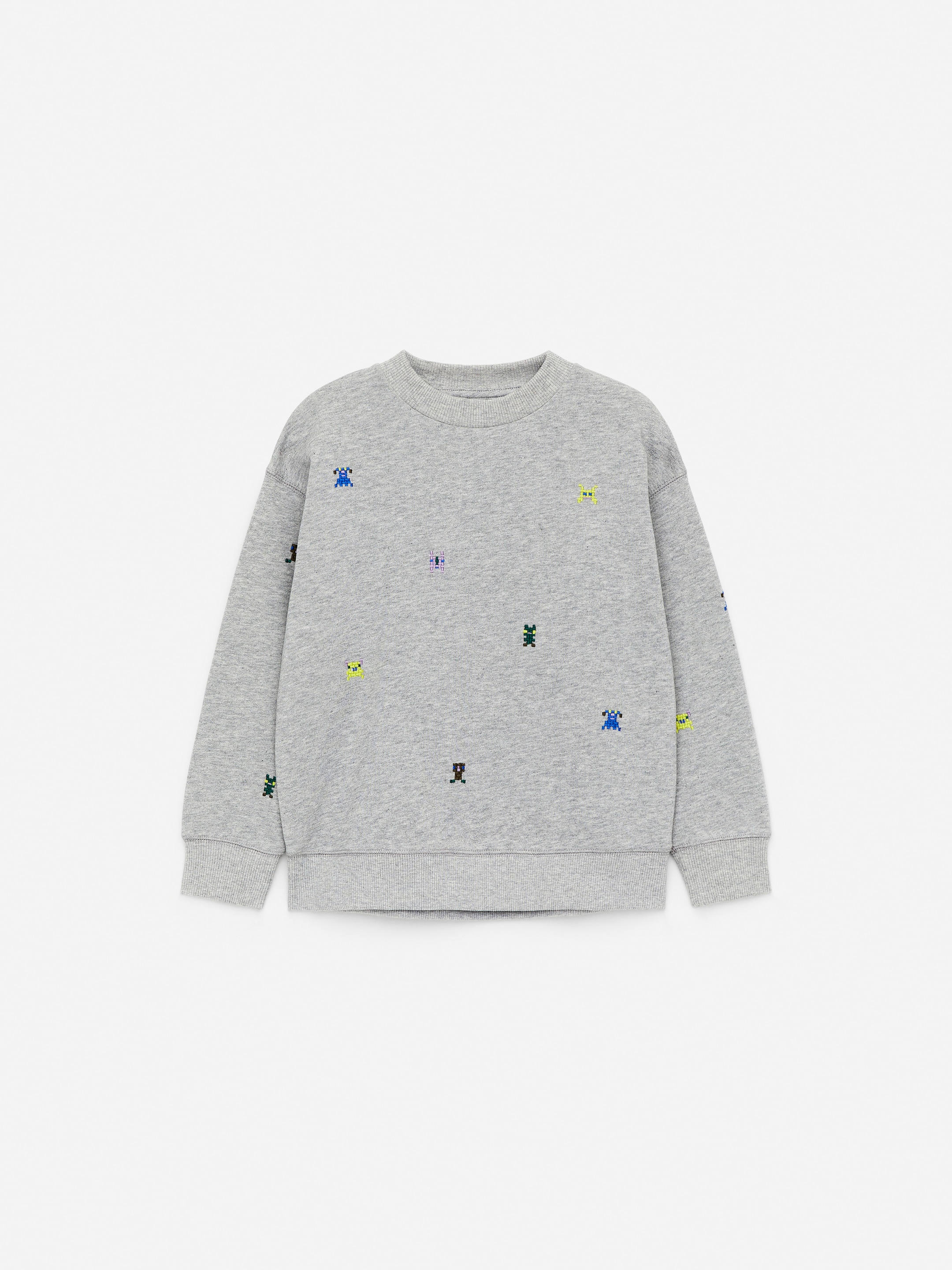 Vis større bilde: Brodert collegegenser - Grå/monstre - BARN | H&M NO 1