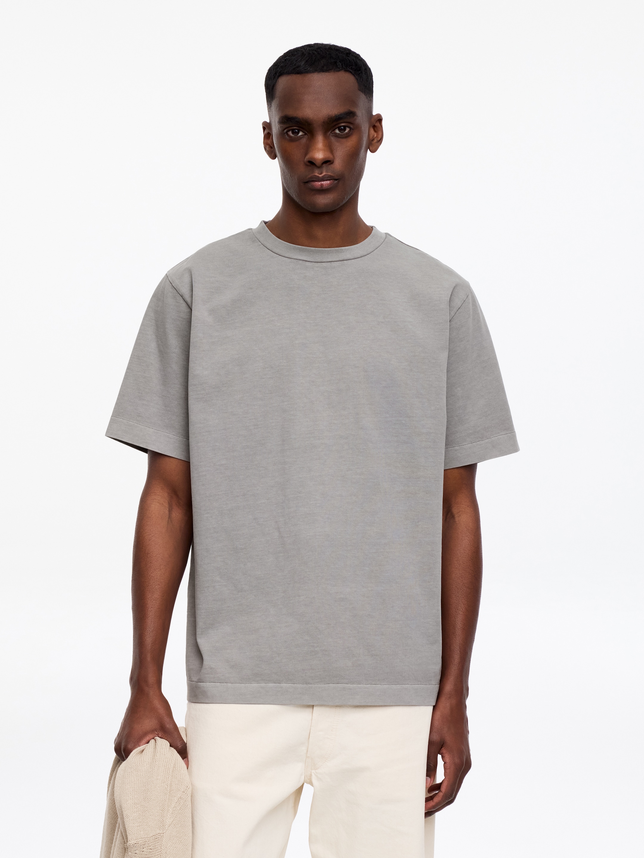 Garment dyed t-shirt-Grey-18440