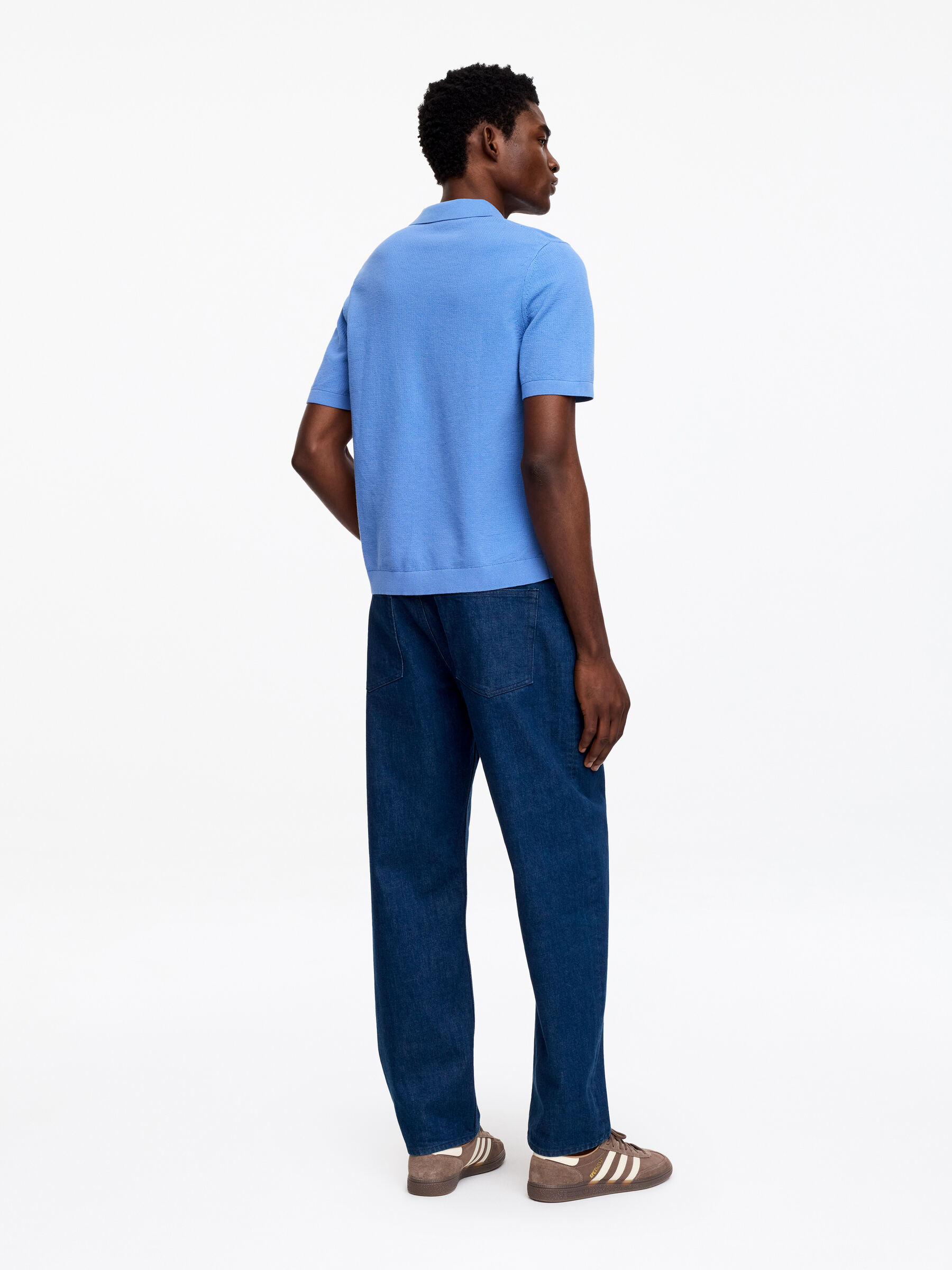 Strukturiertes Polohemd - Blau - Regular Fit - Men - StillMedia/Lookbook - 5