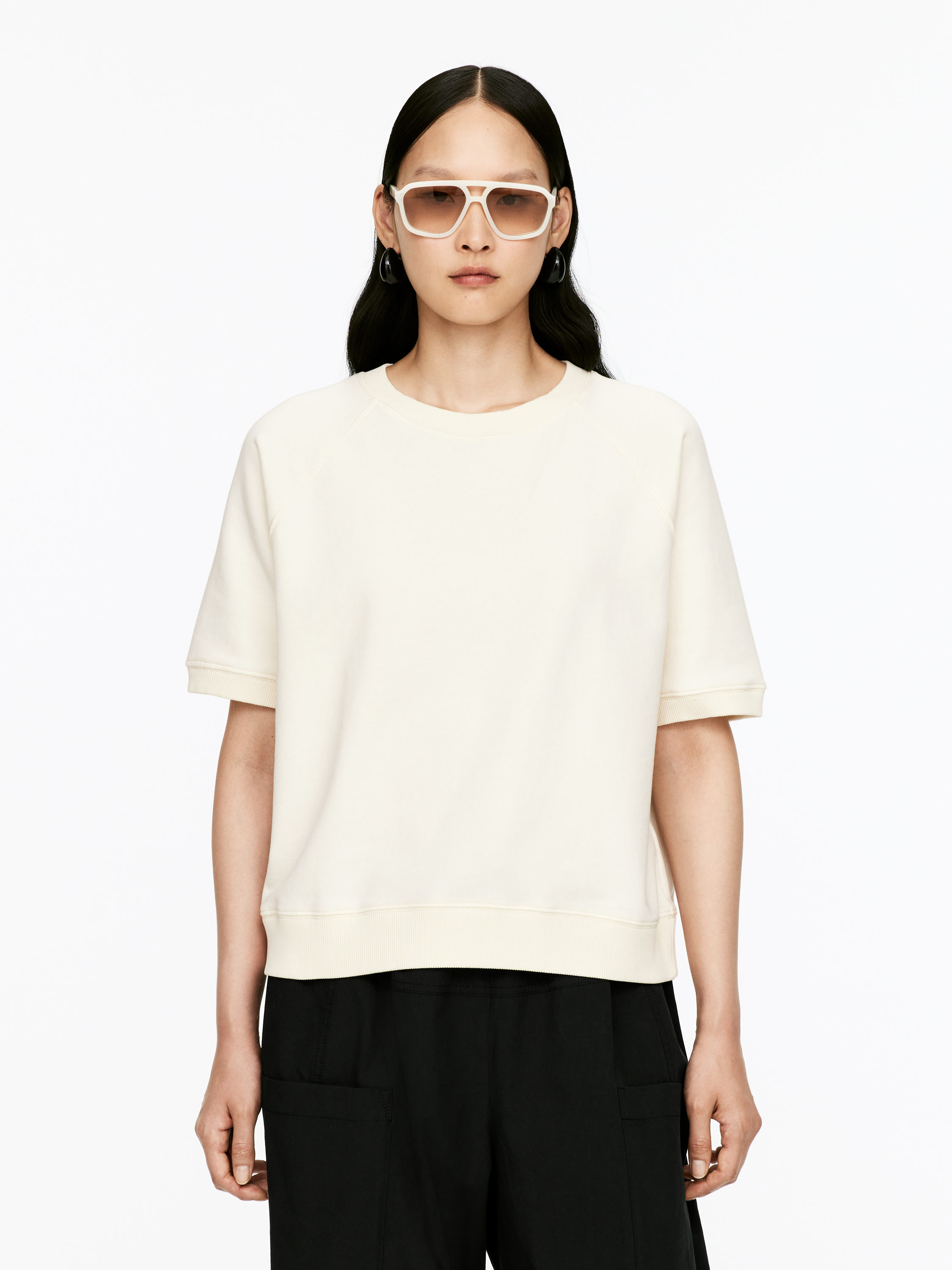 French Terry Sweatshirt-#E9E4DA-16059