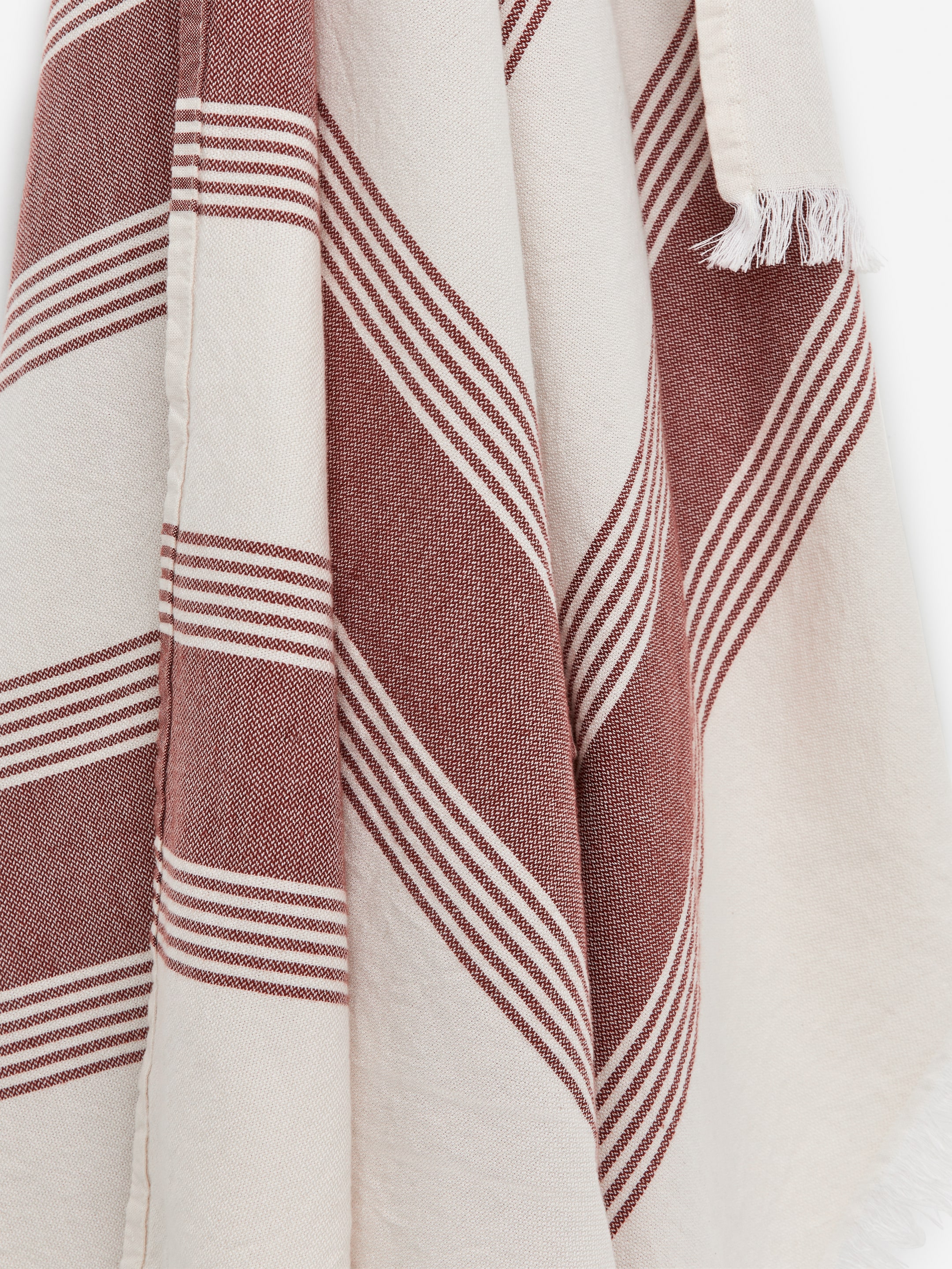 Zobraziť väčší obrázok: Bavlnená plážová deka - Off White/Burgundy - HOME | H&M SK 3