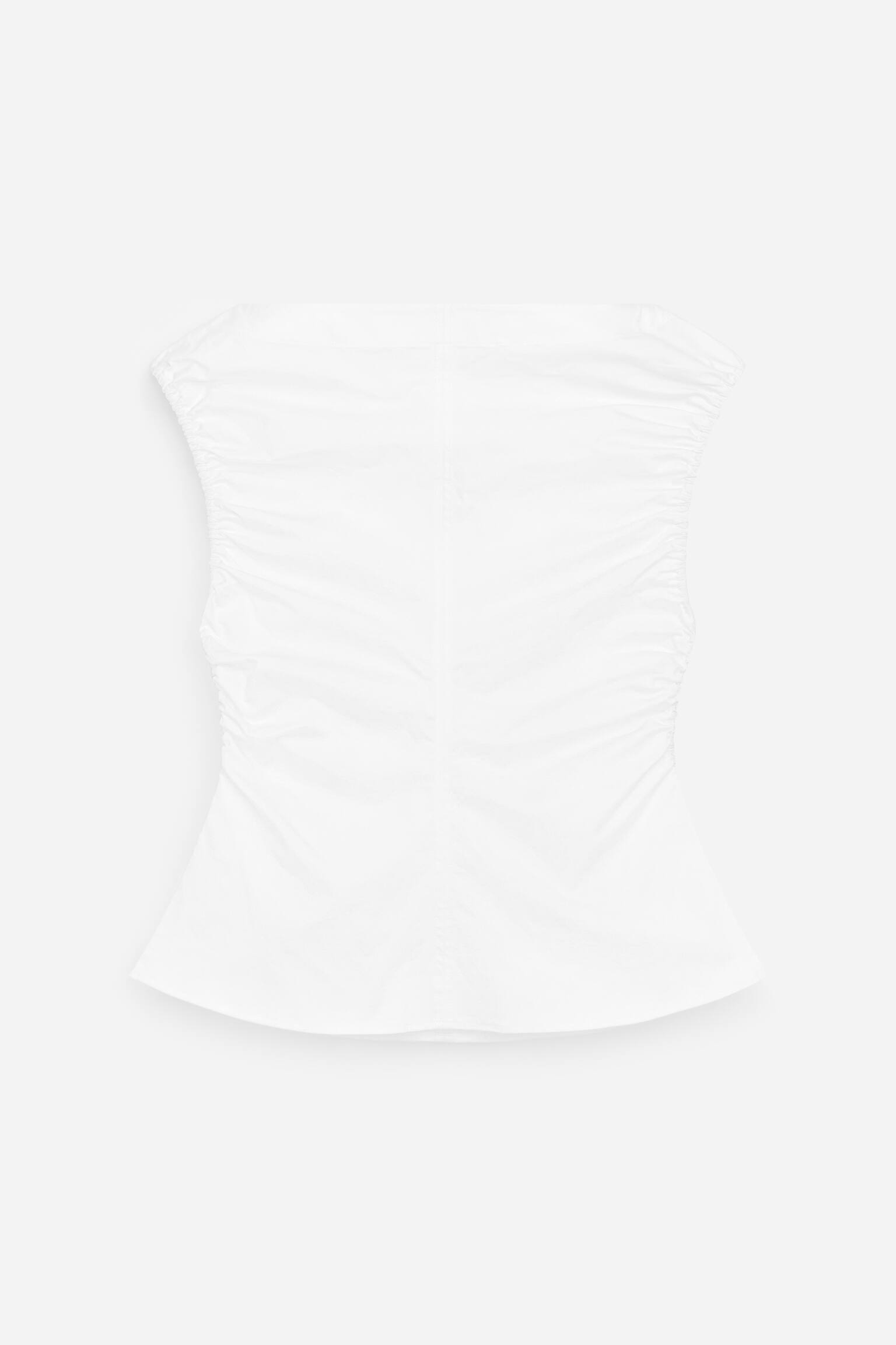 Top med bådudskæring - Hvid - 2