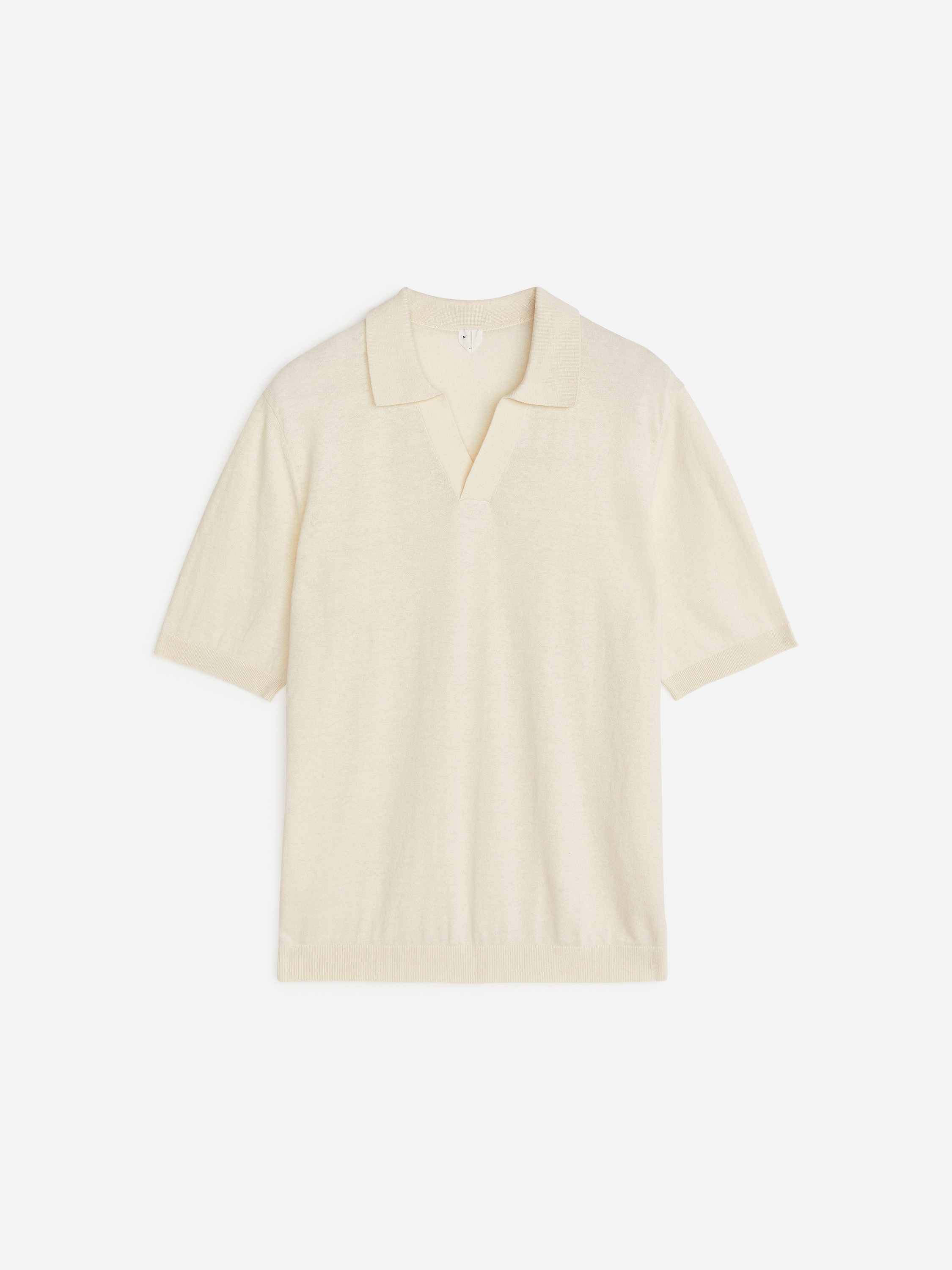 Polo en lin et coton - Blanc cassé/Bleu foncé/Taupe clair/Bleu foncé/Taupe/Bordeaux/Bleu foncé/Vert kaki