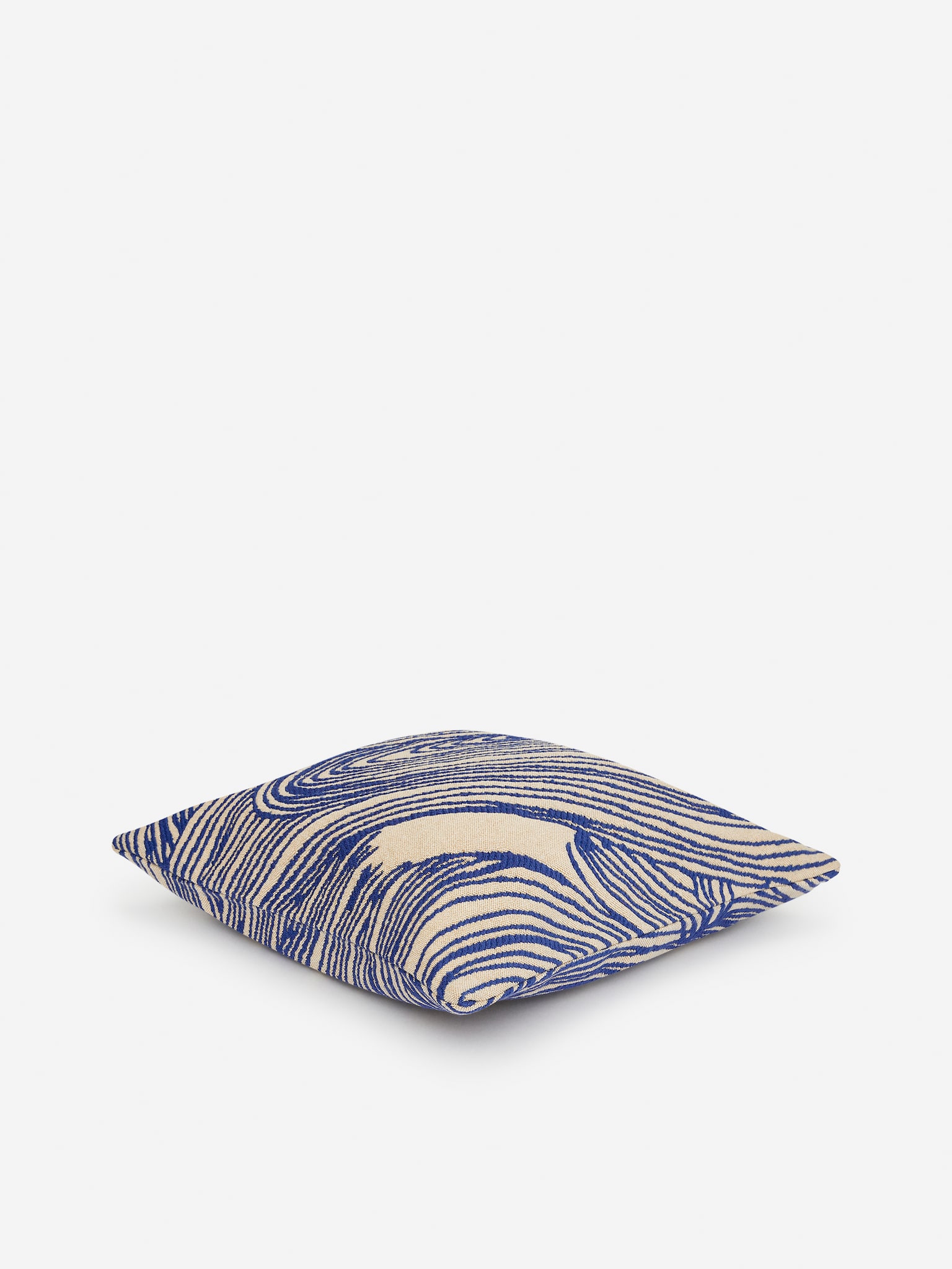 Cotton Wool Cushion Cover 50 x 50 cm - Blue/Beige