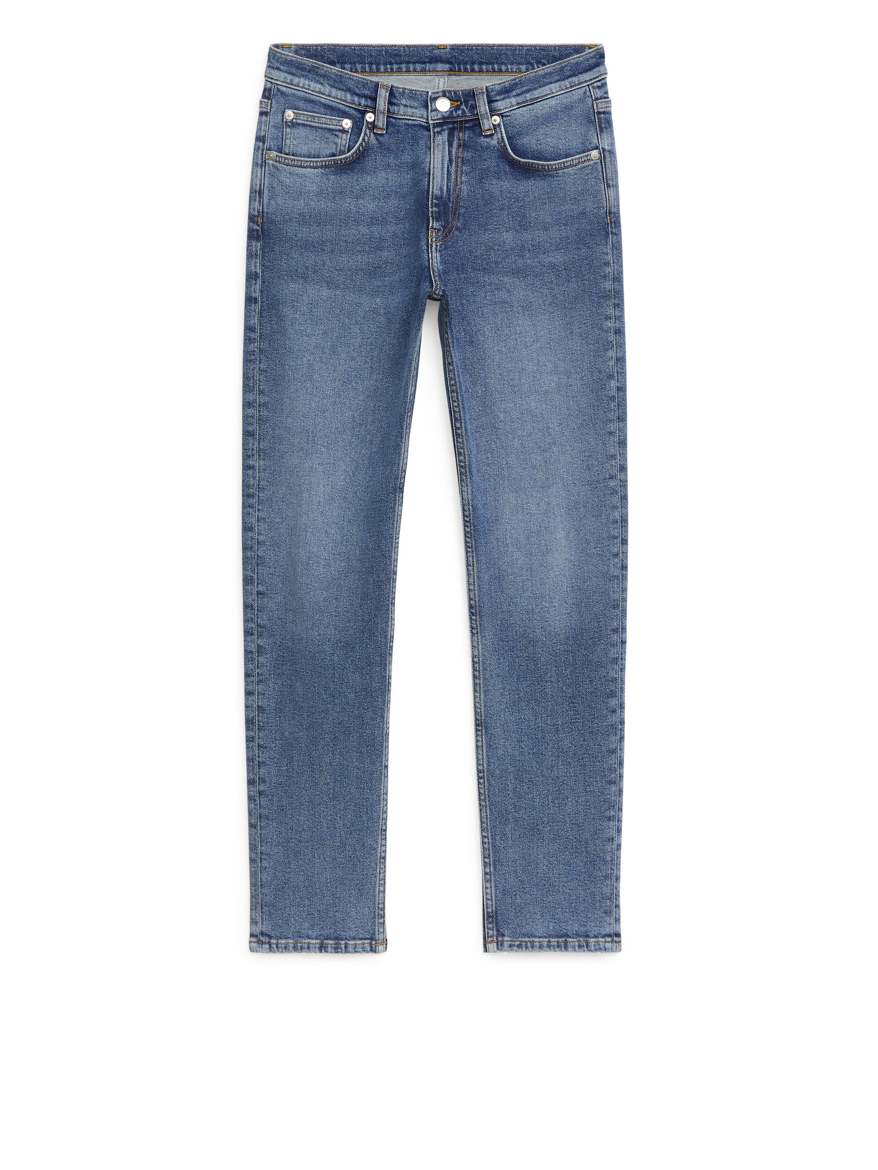 SLIM CROPPED Stretch Jeans - Mid Blue - Slim fit - Women - StillMedia/DescriptiveStillLife - 1