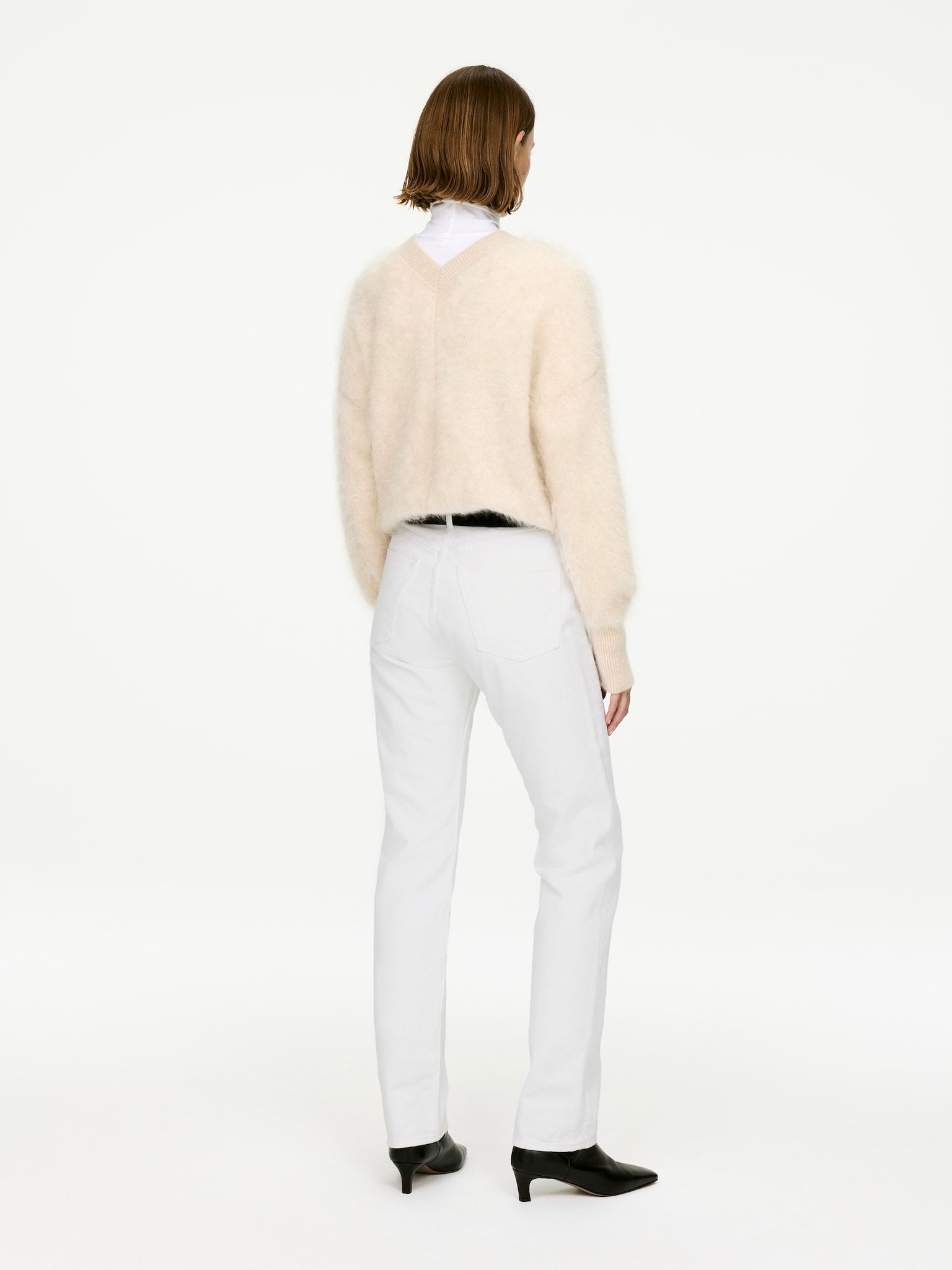 SNOW Straight Jeans - White/Dusty Blue - 3