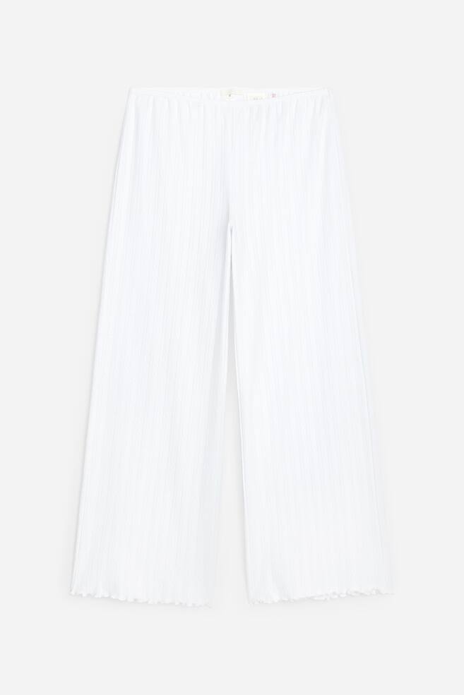 Pointelle-Strickhose - Weiß - 1