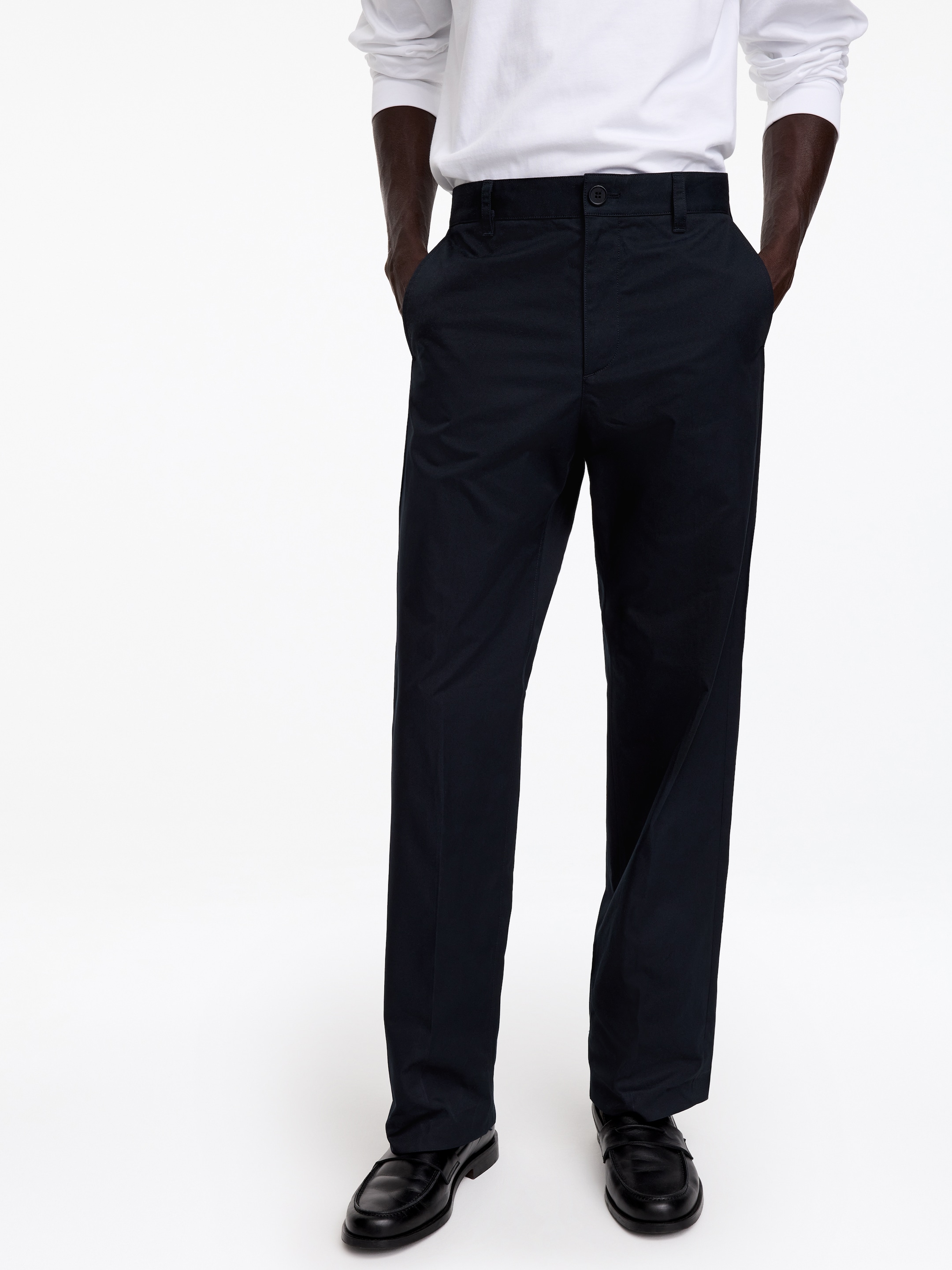 Relaxed Cotton Twill Trousers - Dark Blue - Relaxed fit - men - StillMedia/Lookbook - 4