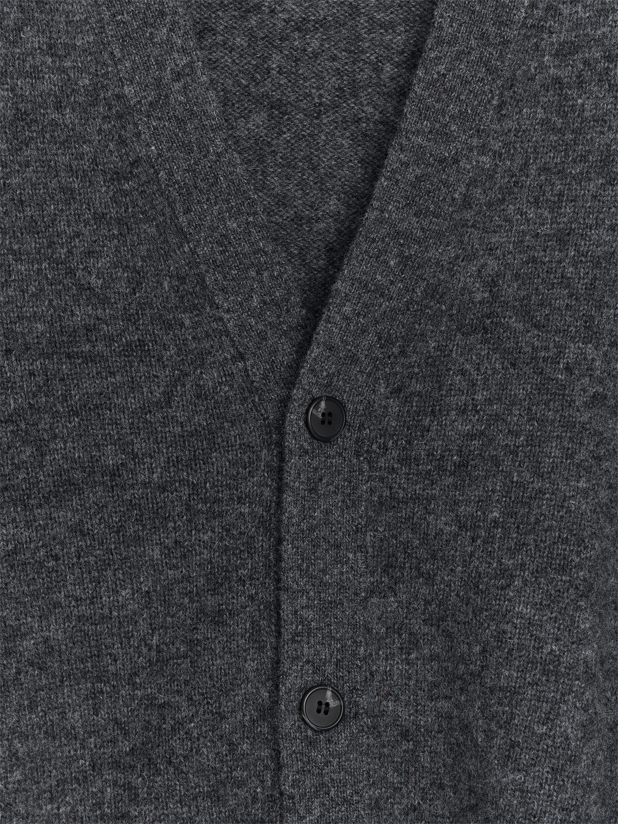 Visa större bild: V-ringad ullkofta - Mörkgrå - HERR | H&M FI 2