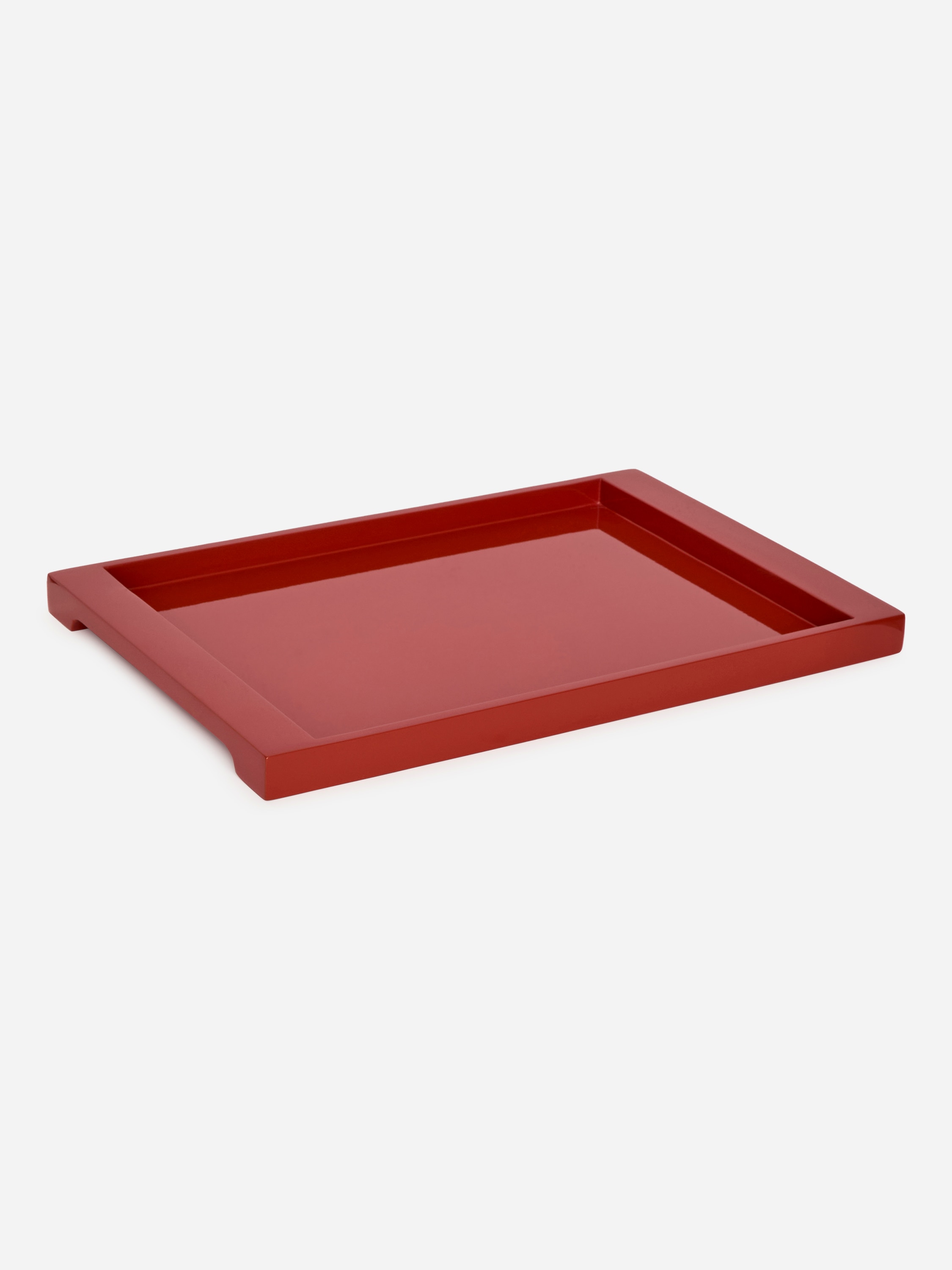 Plateau laqué 47 x 31 cm - Rouge/Vert
