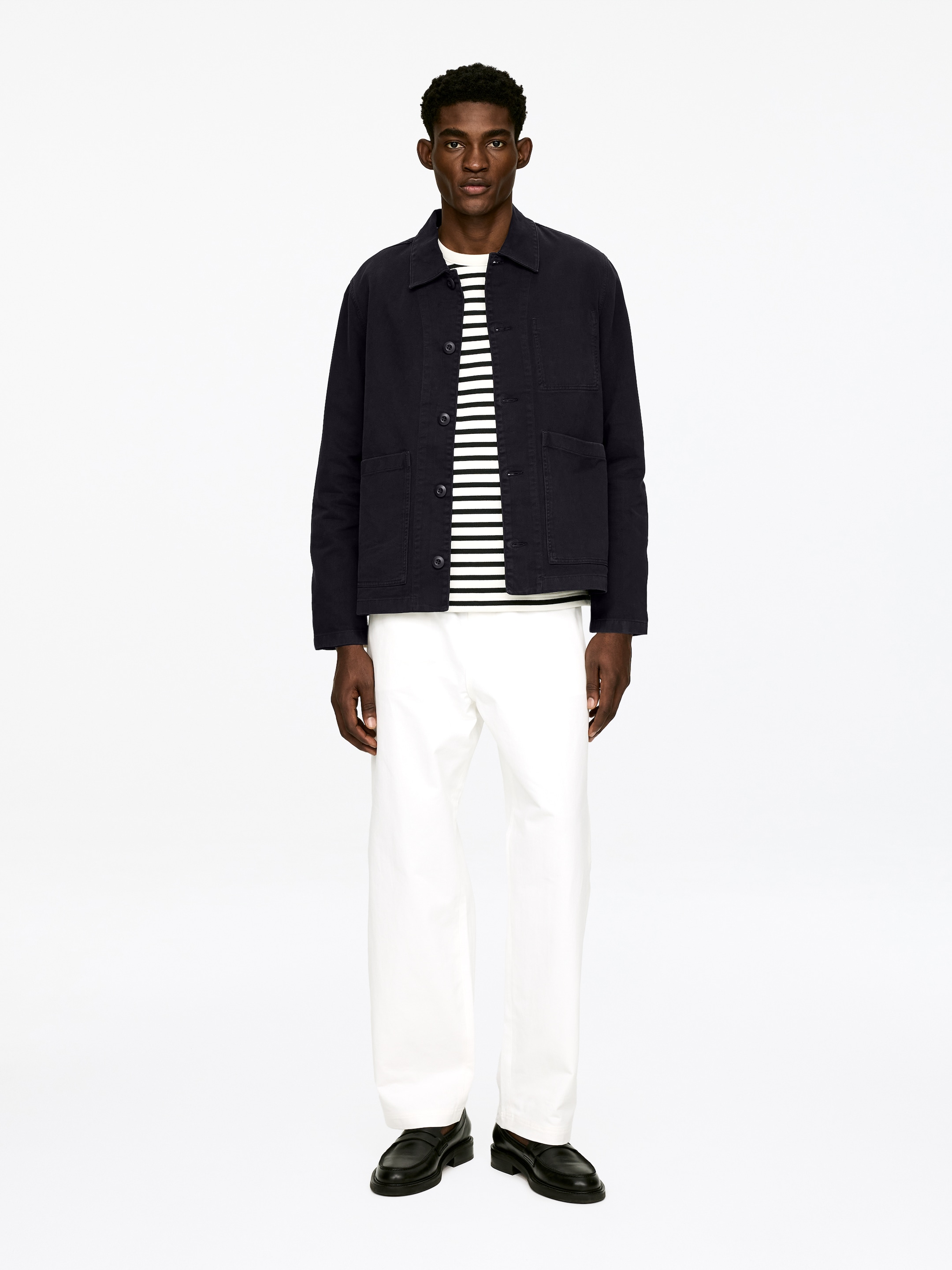 Visa större bild: Bomullsjacka - Mörkblå - HERR | H&M FI 1