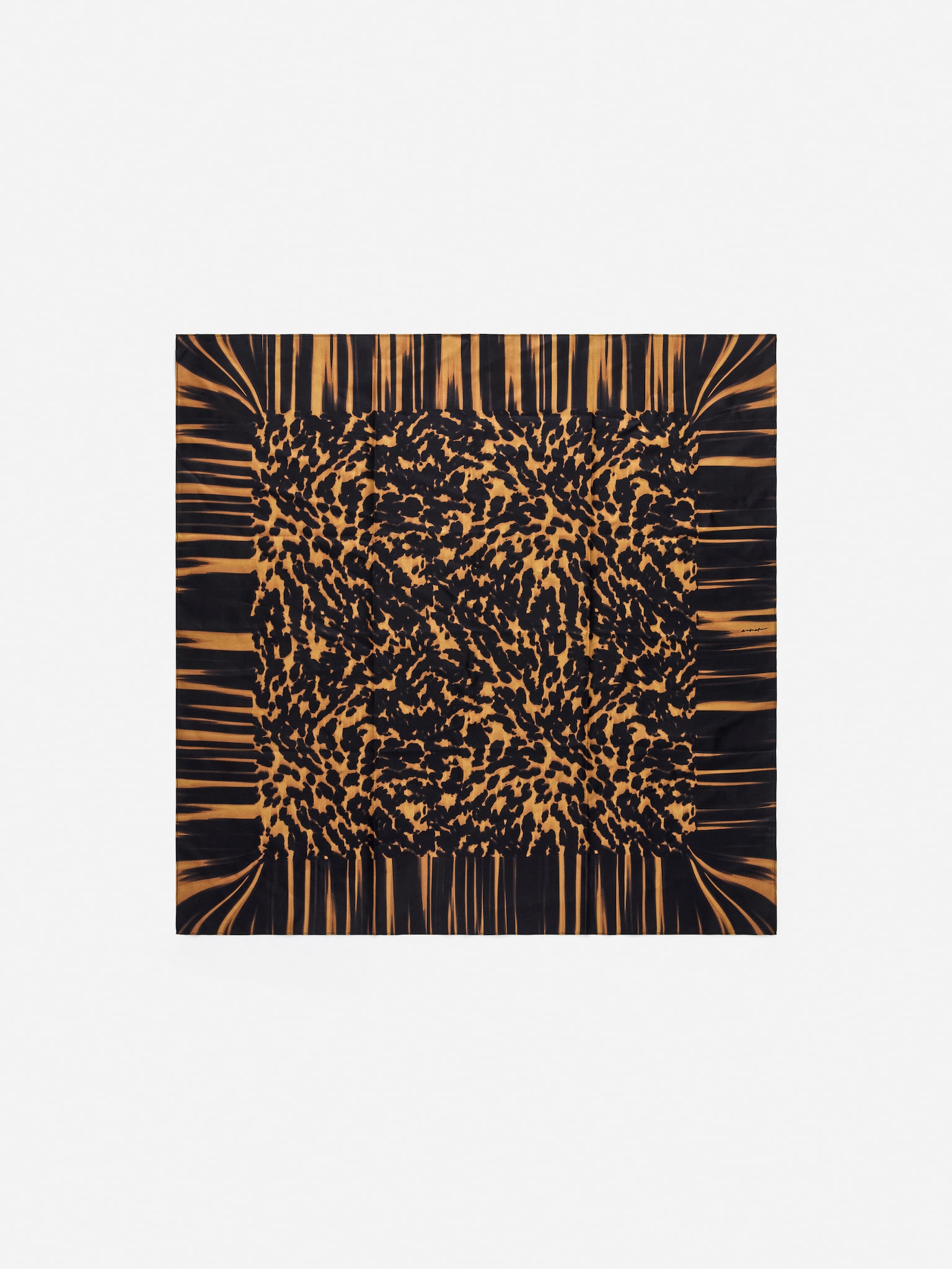 Silk Scarf - Orange/Brown - 2