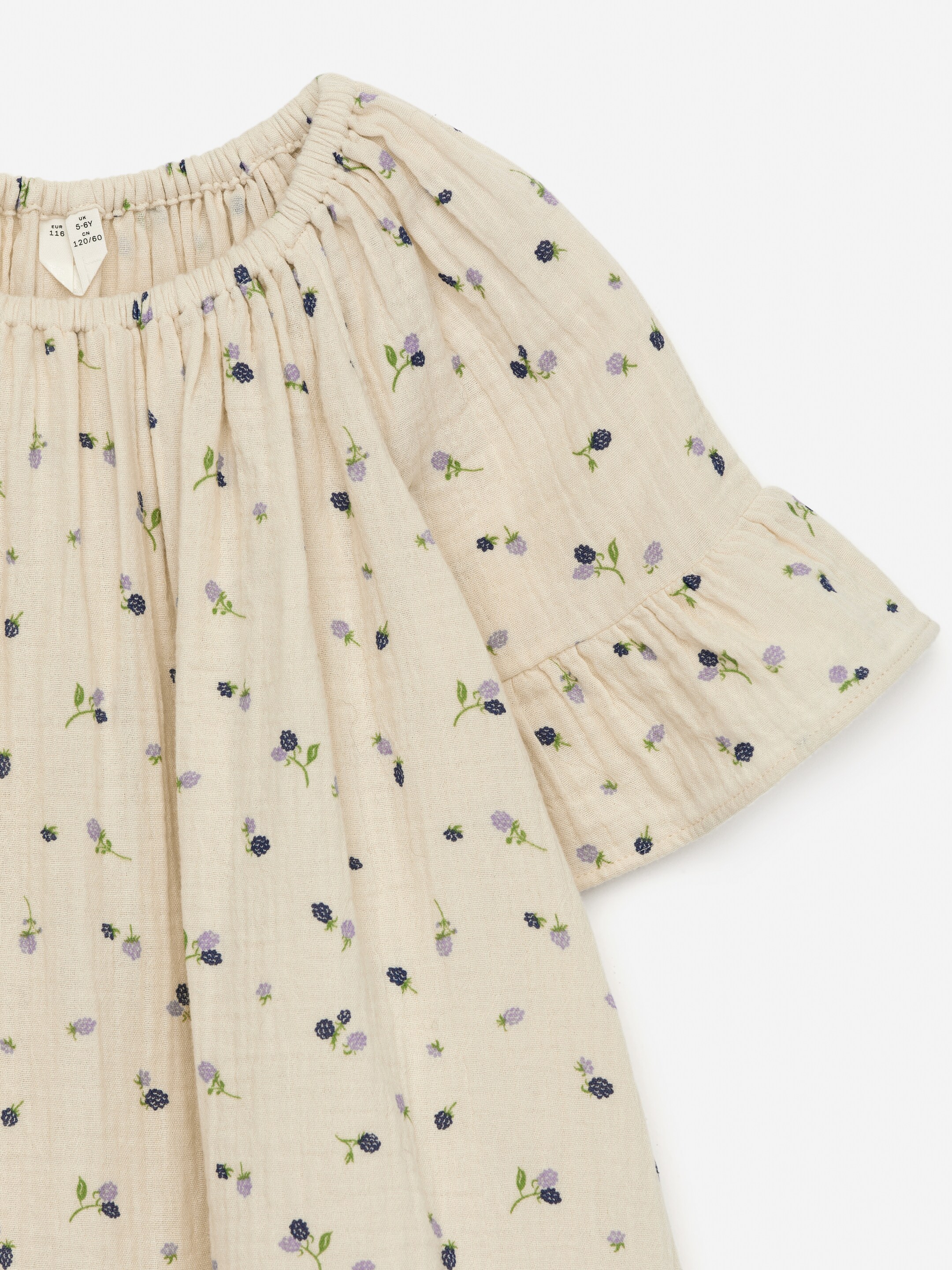 Robe en mousseline de coton - Beige/Mûres - Loose fit - Enfant - StillMedia/DescriptiveDetail - 3