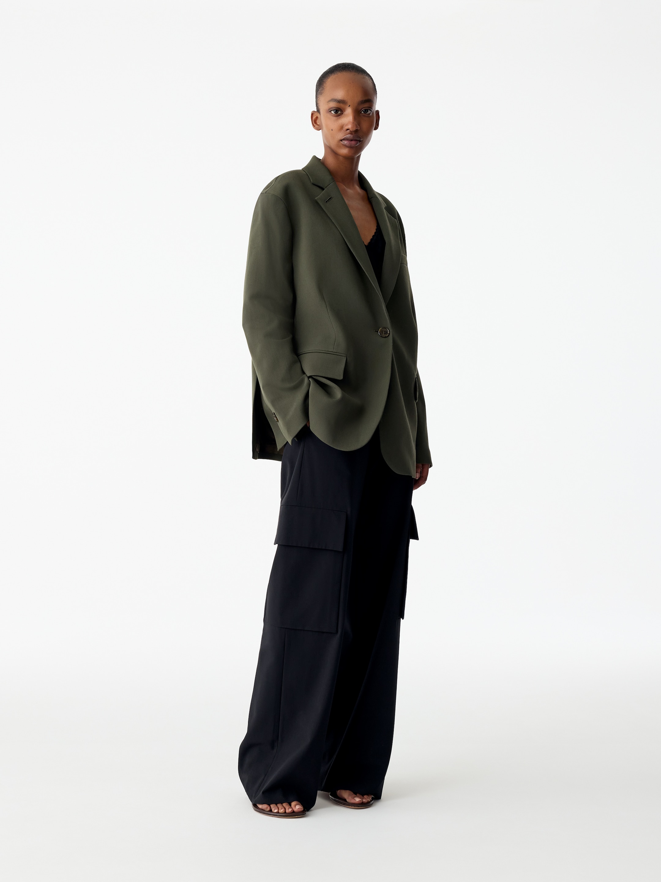 Single-Breasted Blazer - Khaki Green - Regular fit - women - StillMedia/Lookbook - 6