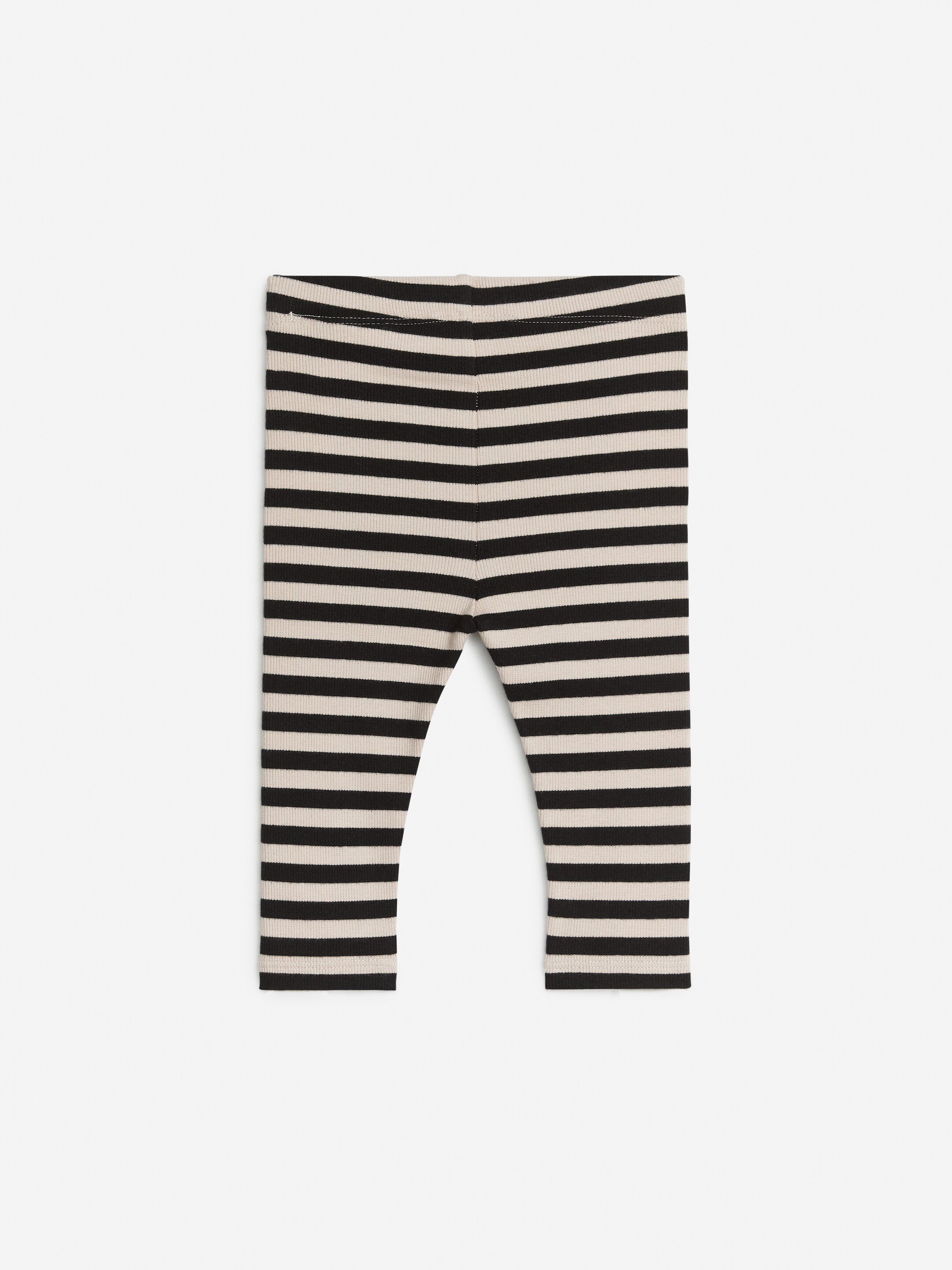 Agrandir l'image: Legging côtelé - Noir/Beige - ENFANT | H&M CH 2
