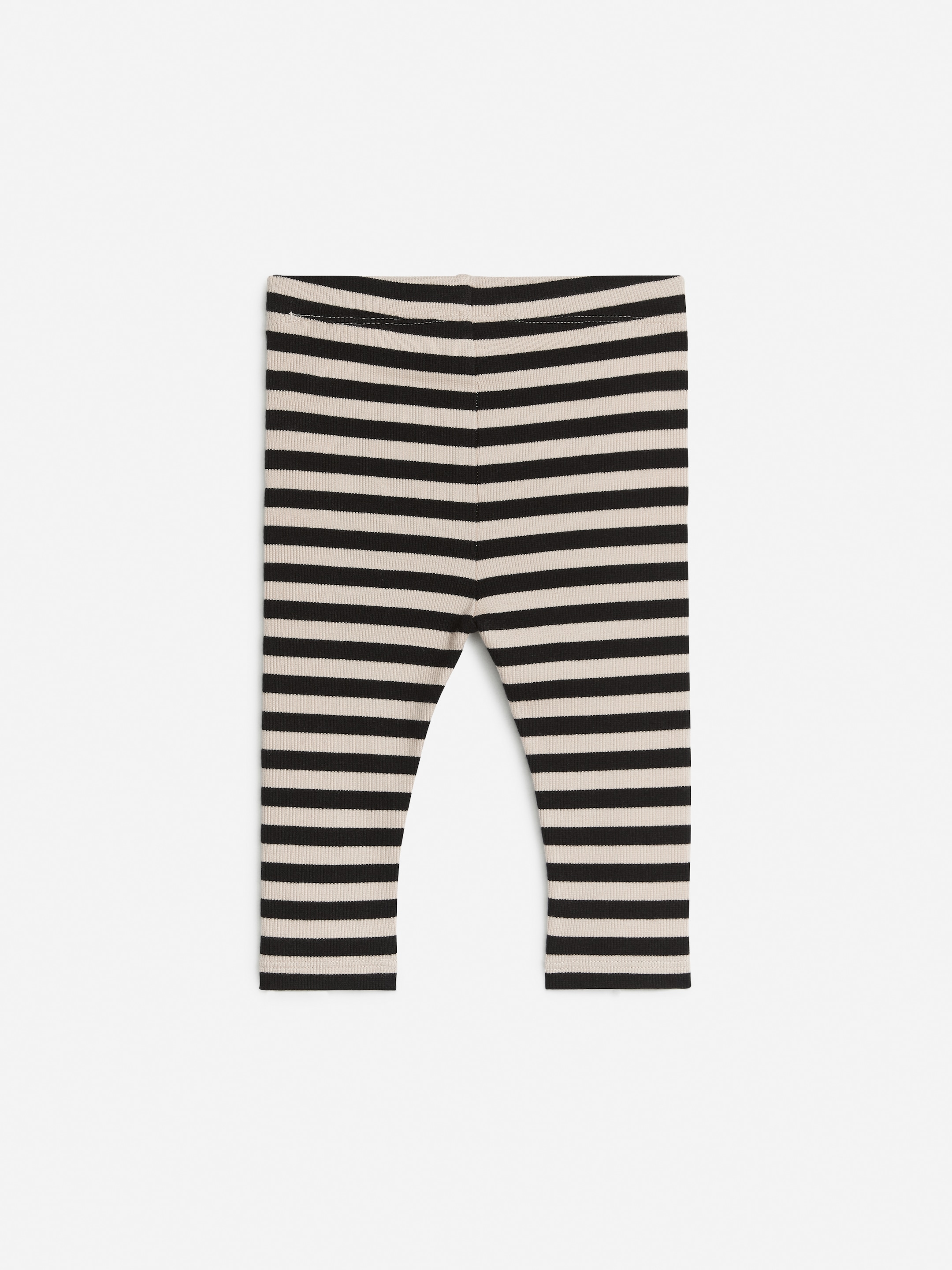 Ingrandisci l'immagine: Ribbed Leggings - Black/Beige - BAMBINO | H&M CH 2