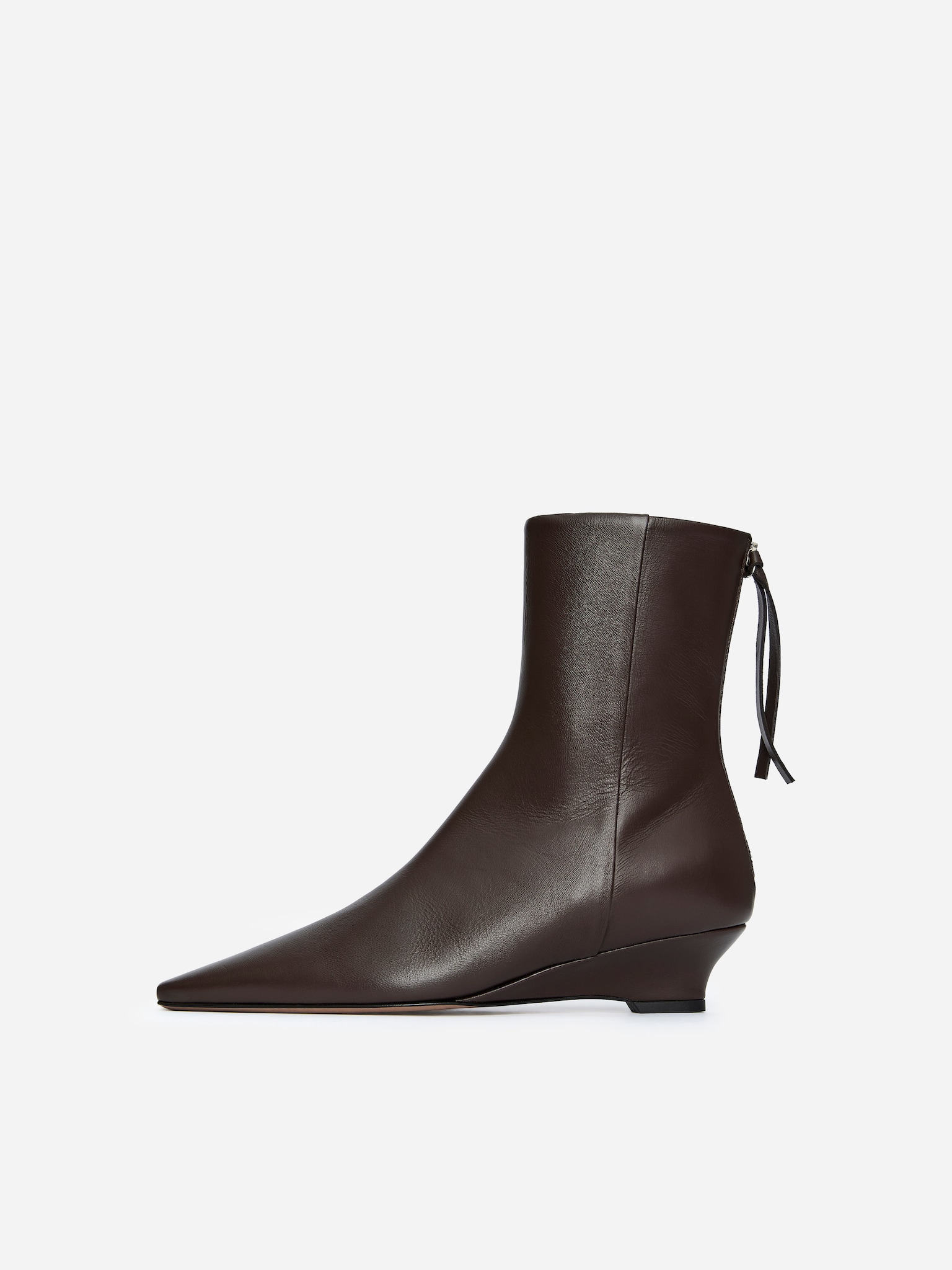 Wedge Ankle Boots - Brown - 2