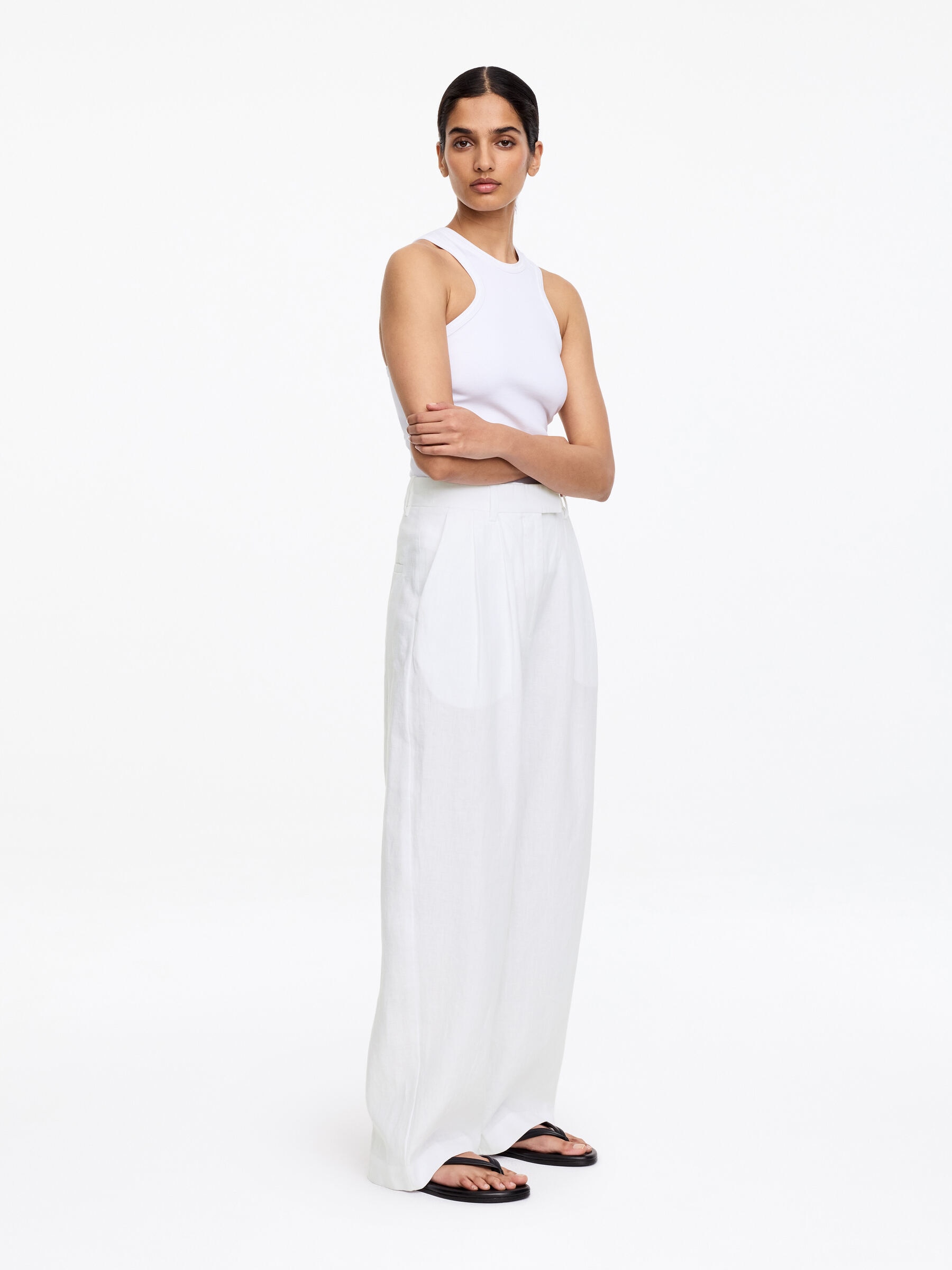 Elegante Hose aus Leinen - Weiß - Regular Fit - Women - StillMedia/Lookbook - 5