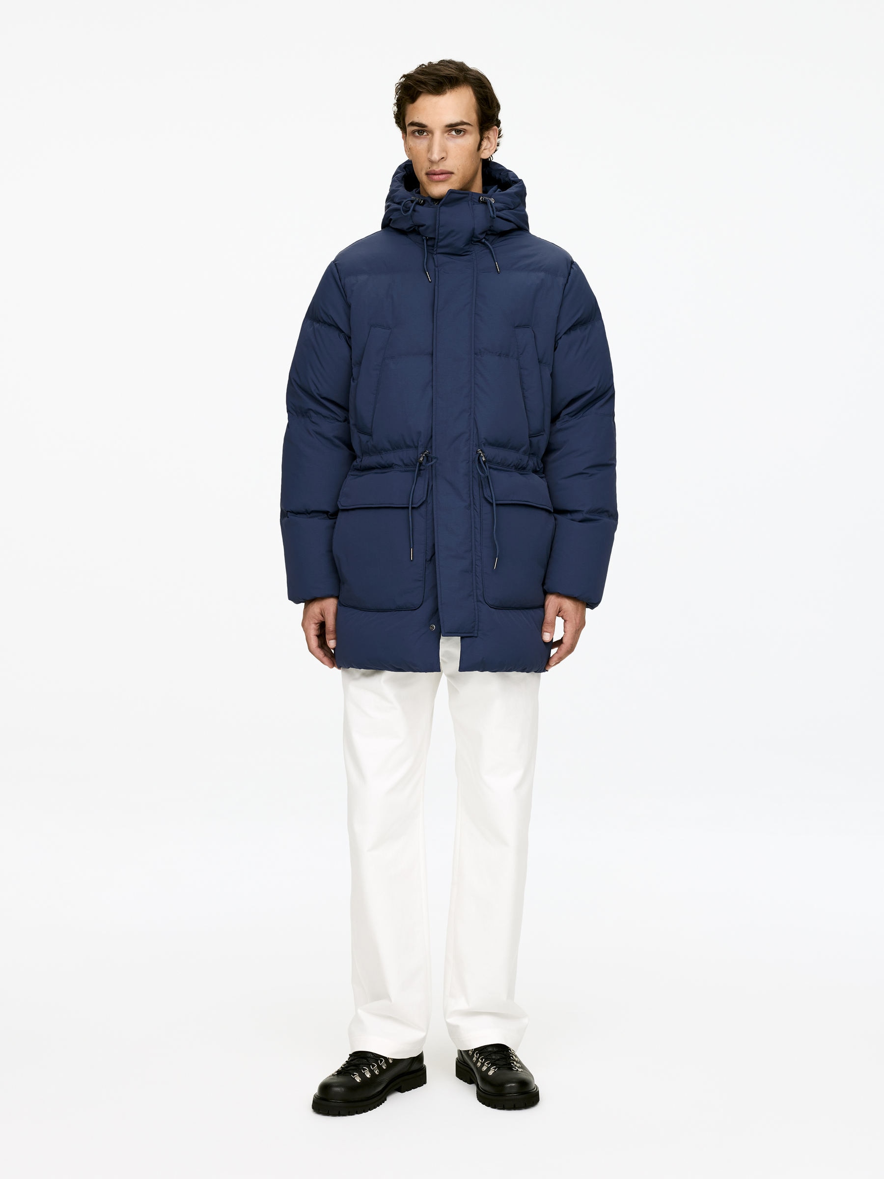 Upcycled Down Expedition Jacket-#3C4252-17181