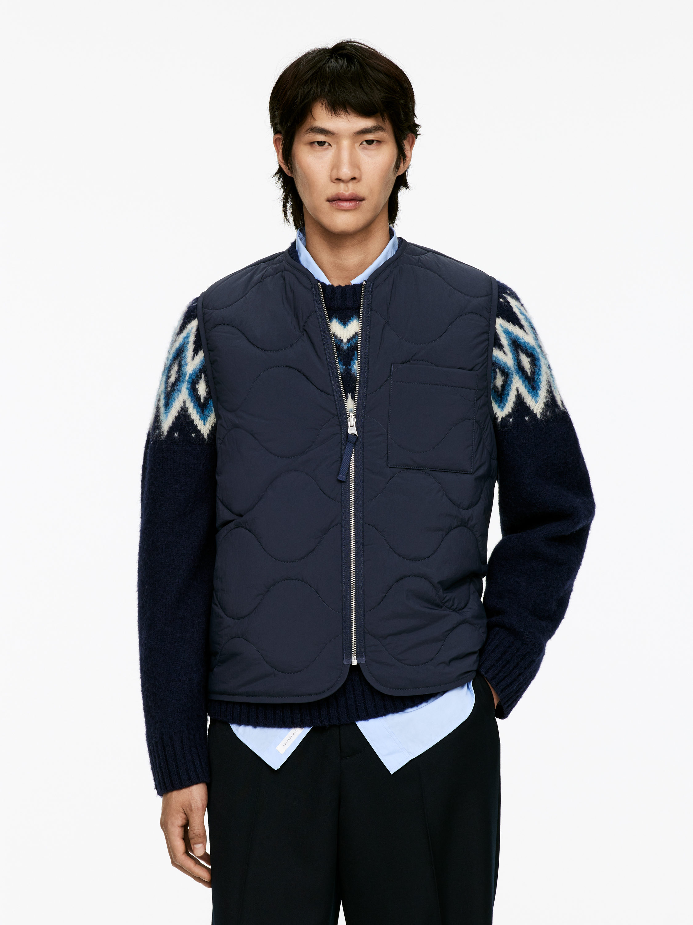 Gesteppte 2-in-1-Liner-Weste - Dunkelblau - Regular Fit - Herren - StillMedia/Lookbook - 35